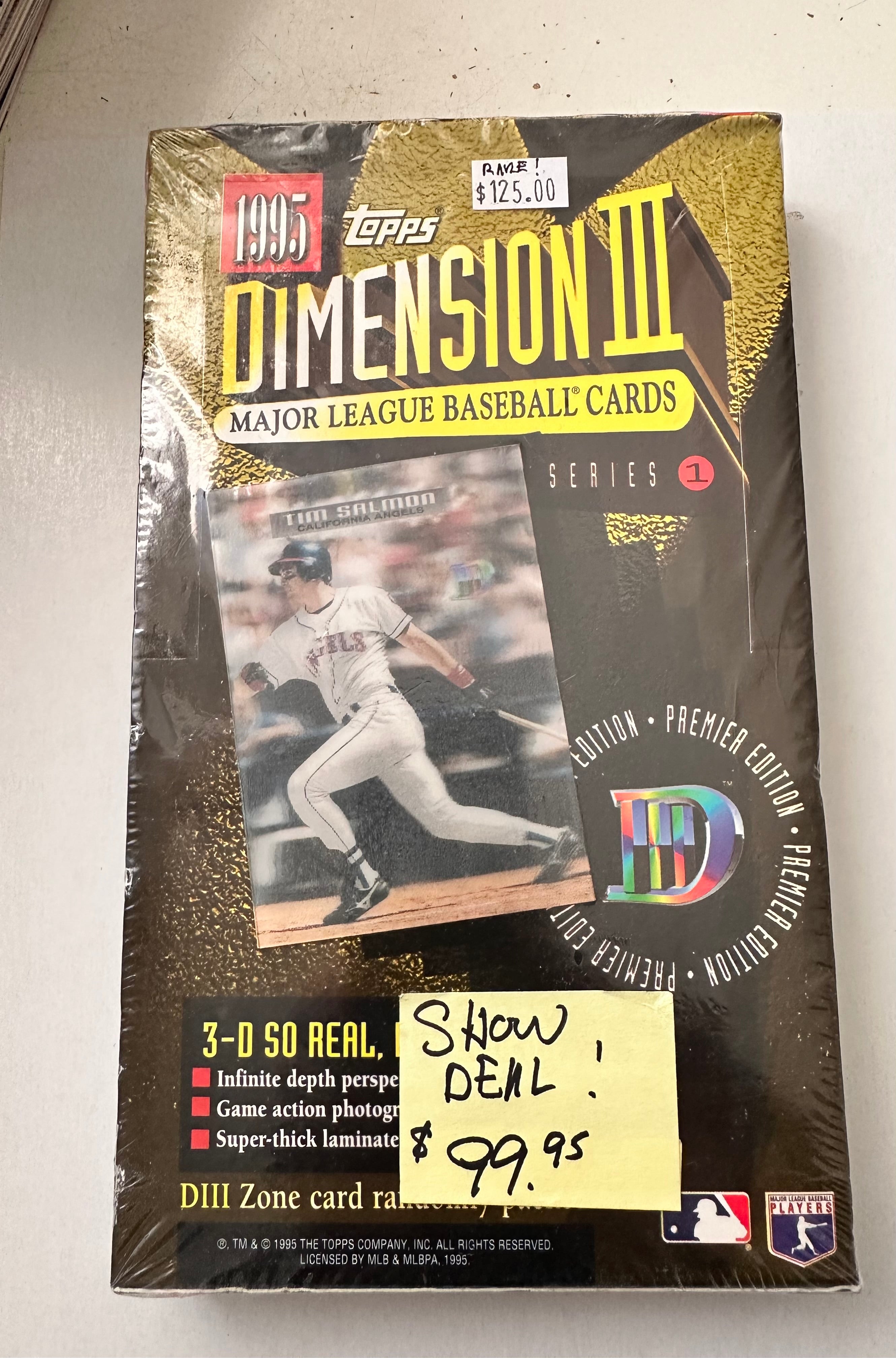 1995 Topps Dimensions 3 factory sealed baseball card box