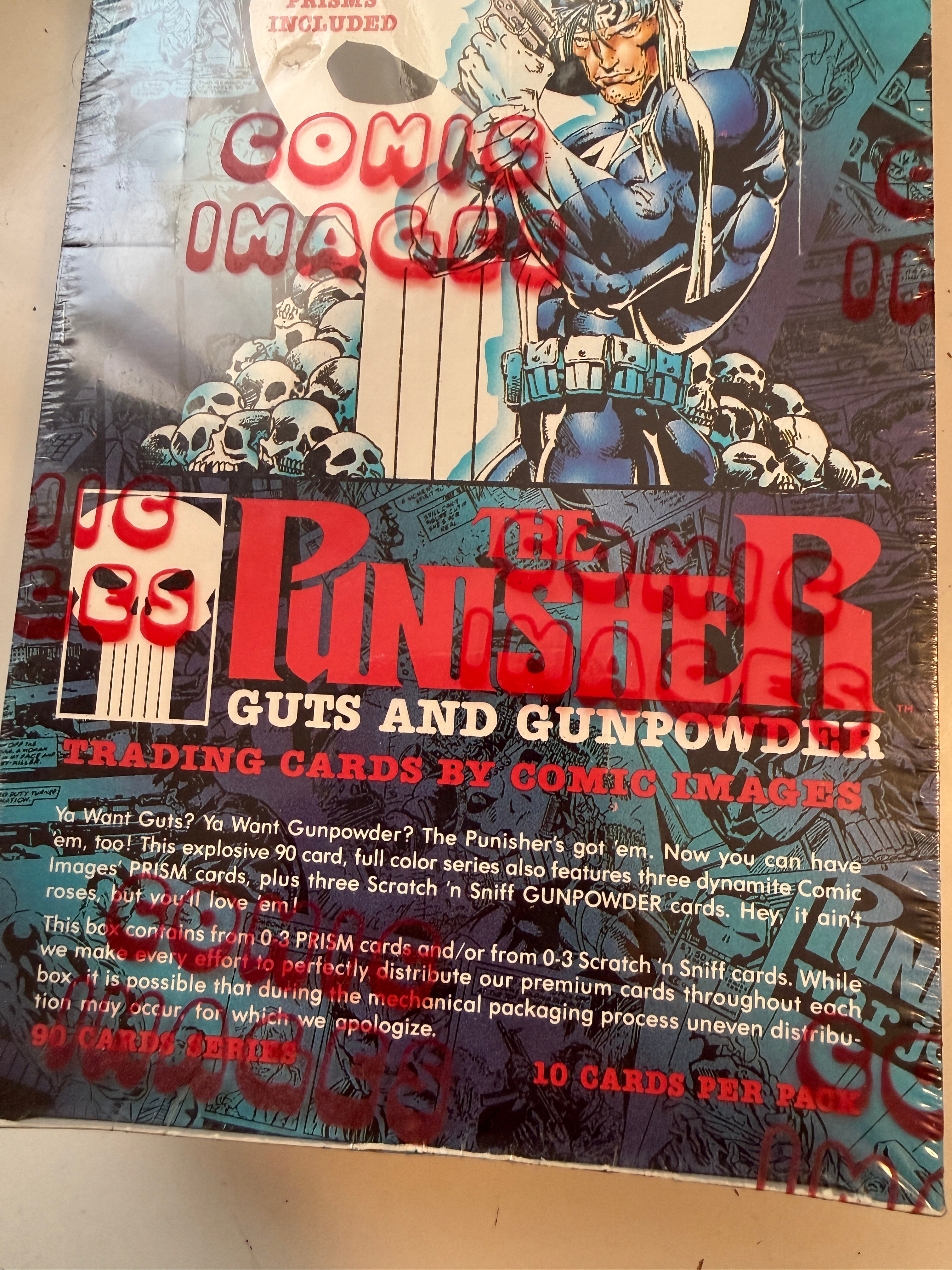 The Punisher cards rare comic images factory sealed 48 packs box 1992