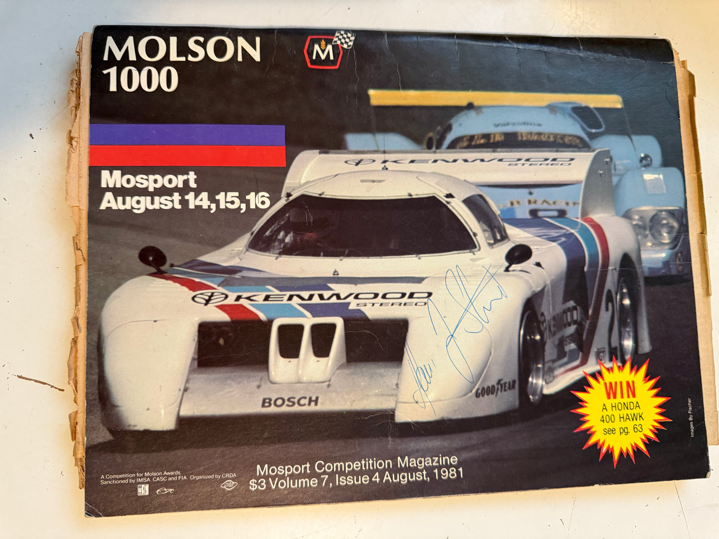 Molson 1000 race program 1981