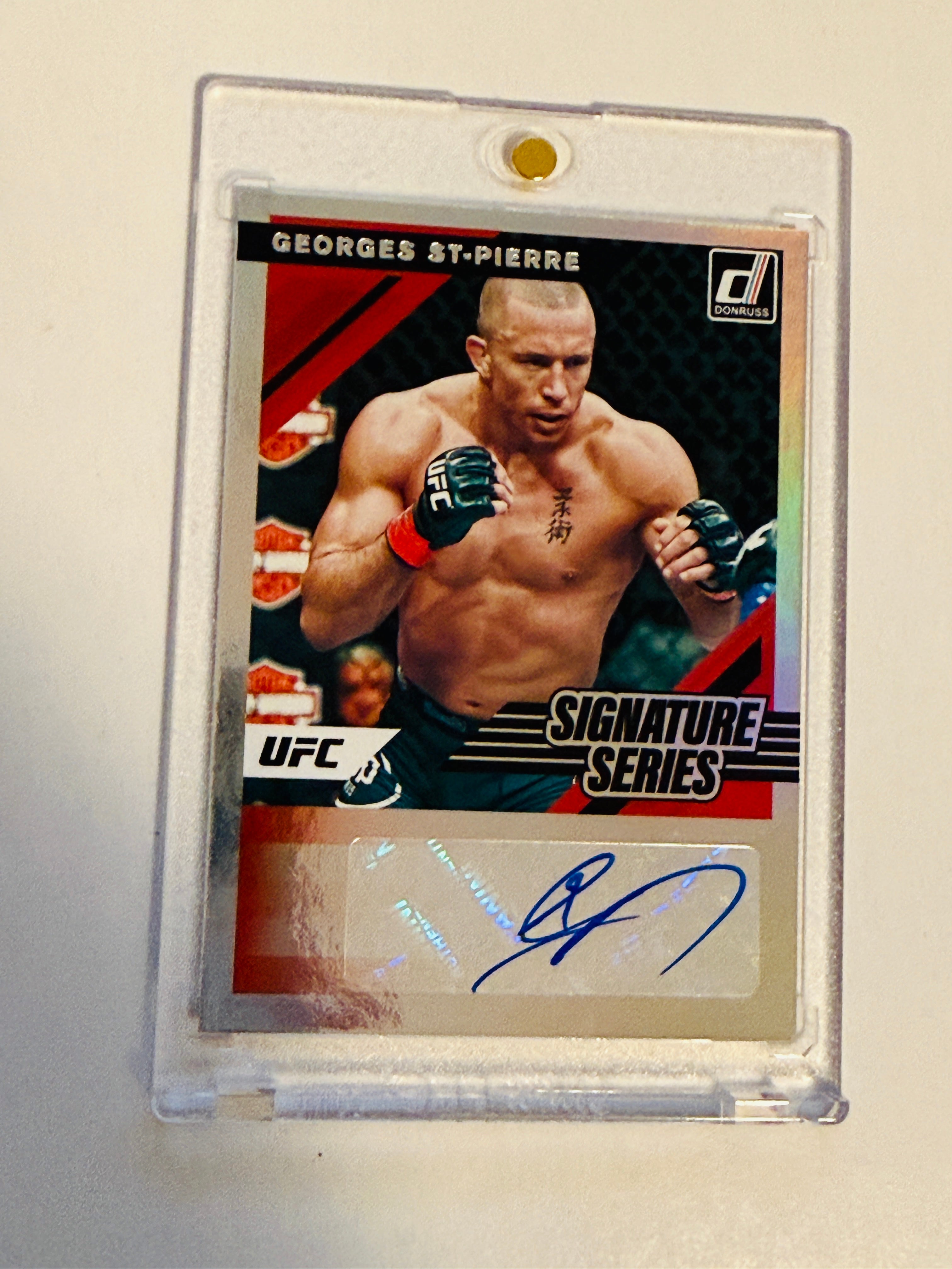 UFC legend Georges St.-Pierre rare autograph insert card