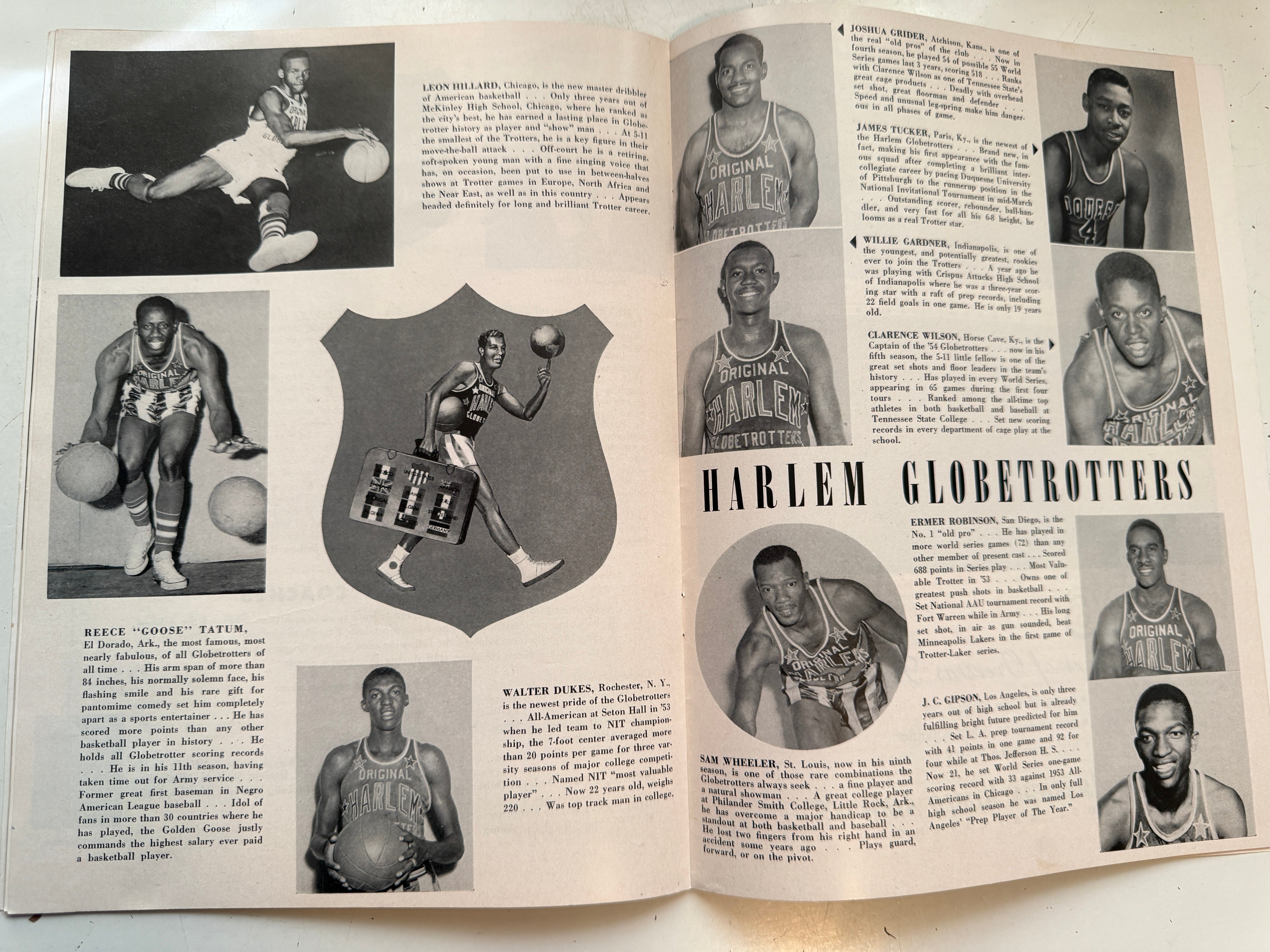 World Series of basketball tour program 1954
