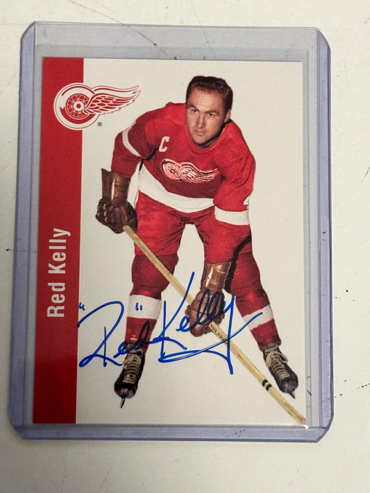 Red Kelly Toronto Maple Leafs autograph hockey card with COA