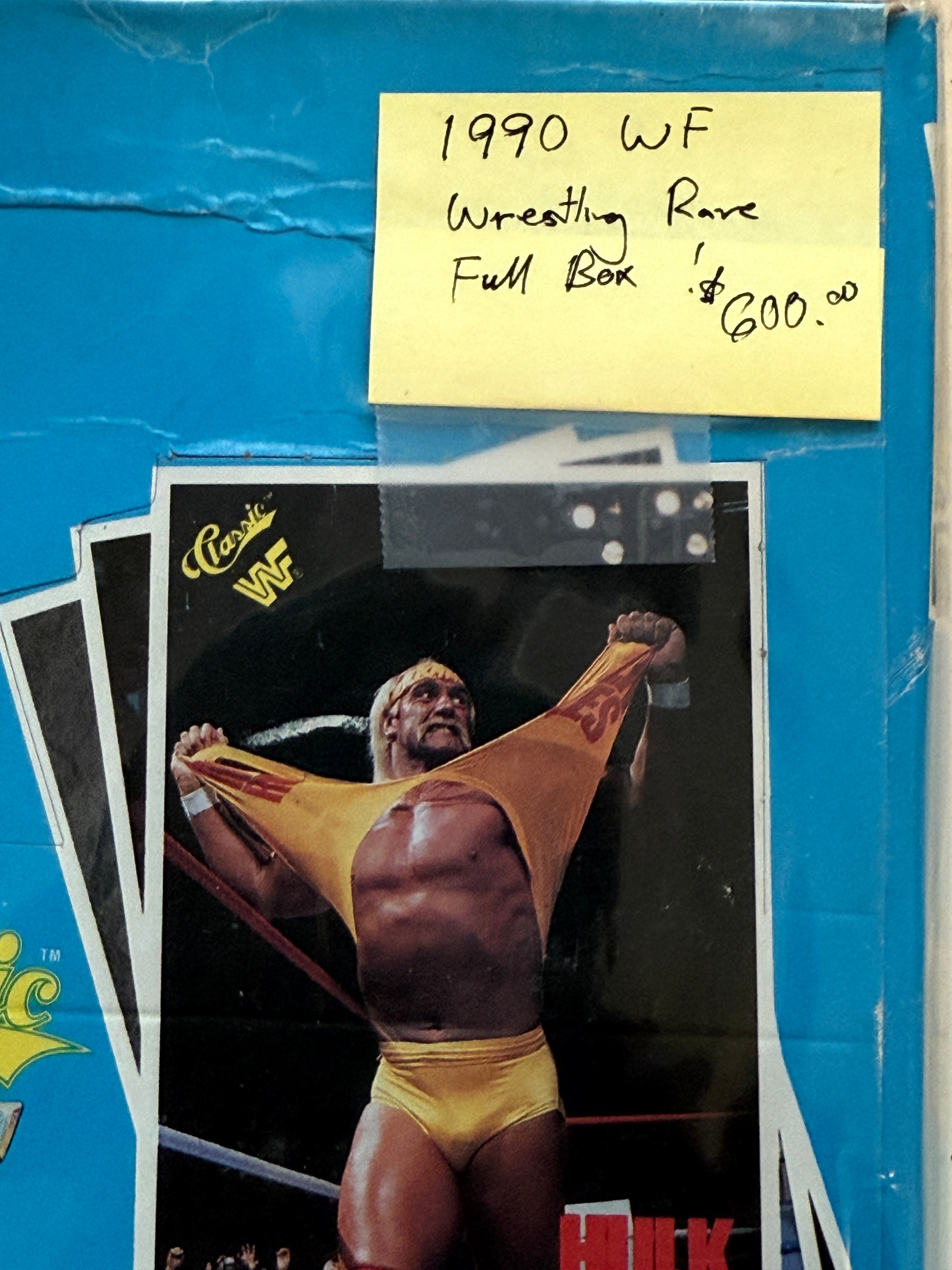 Wrestling Classic rare full box , sealed photo card packs box 1990