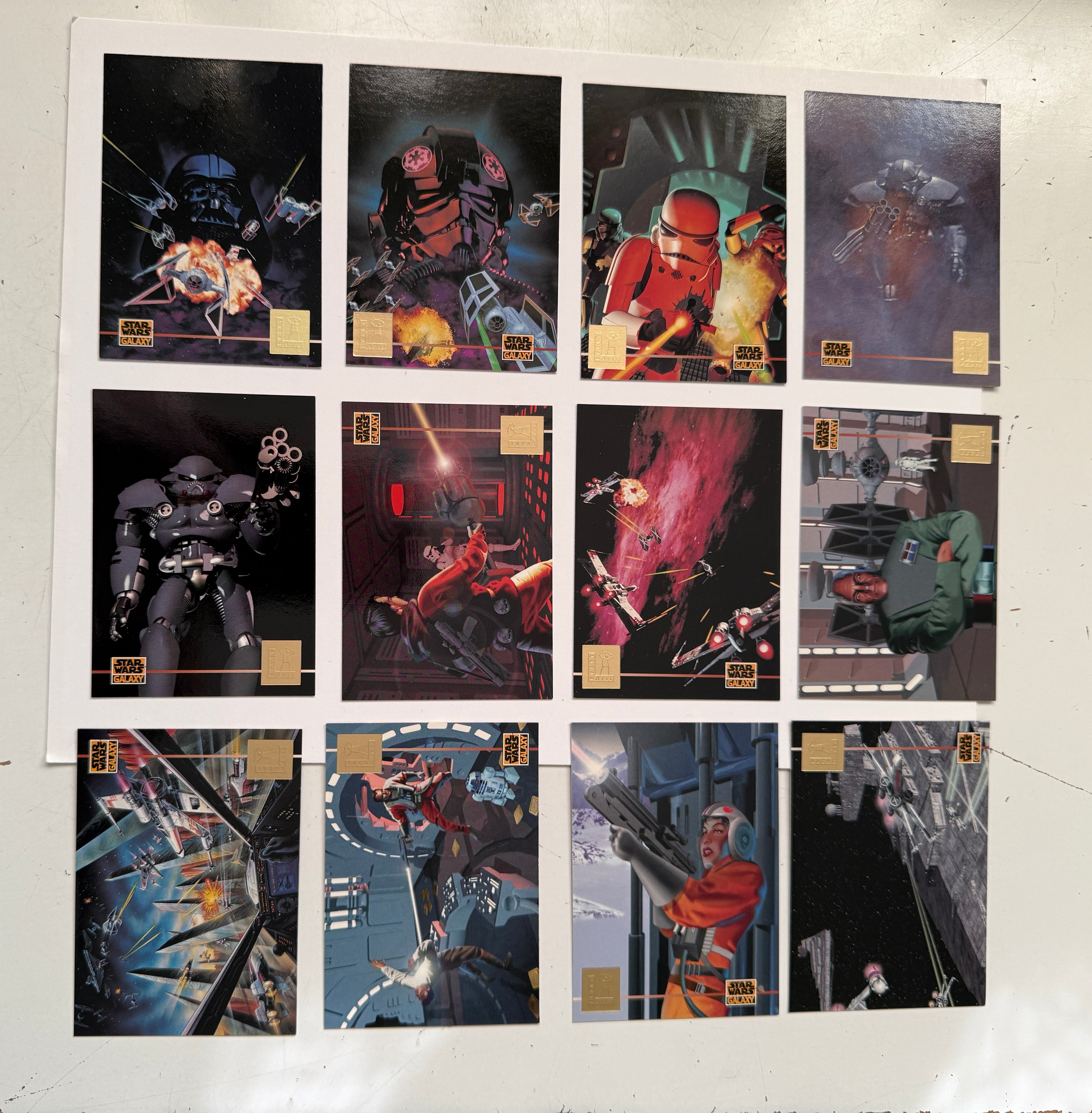 Star Wars Galaxy Topps gold insert card set 1995