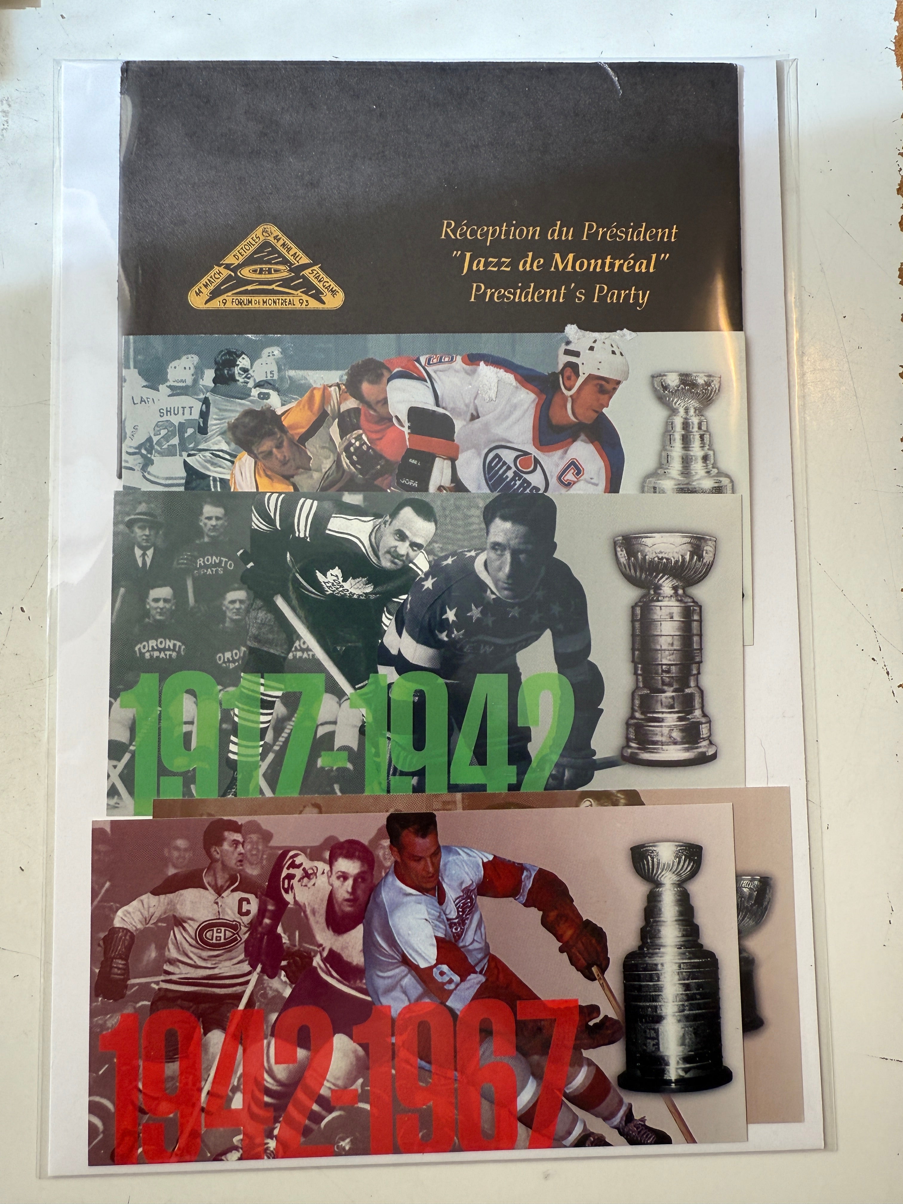 Hockey Hall of Fame dinner  Montréal rare cards set 1993