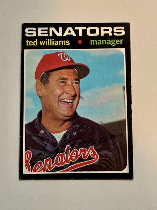 1971 Topps Ted Williams vintage ex or better condition baseball card