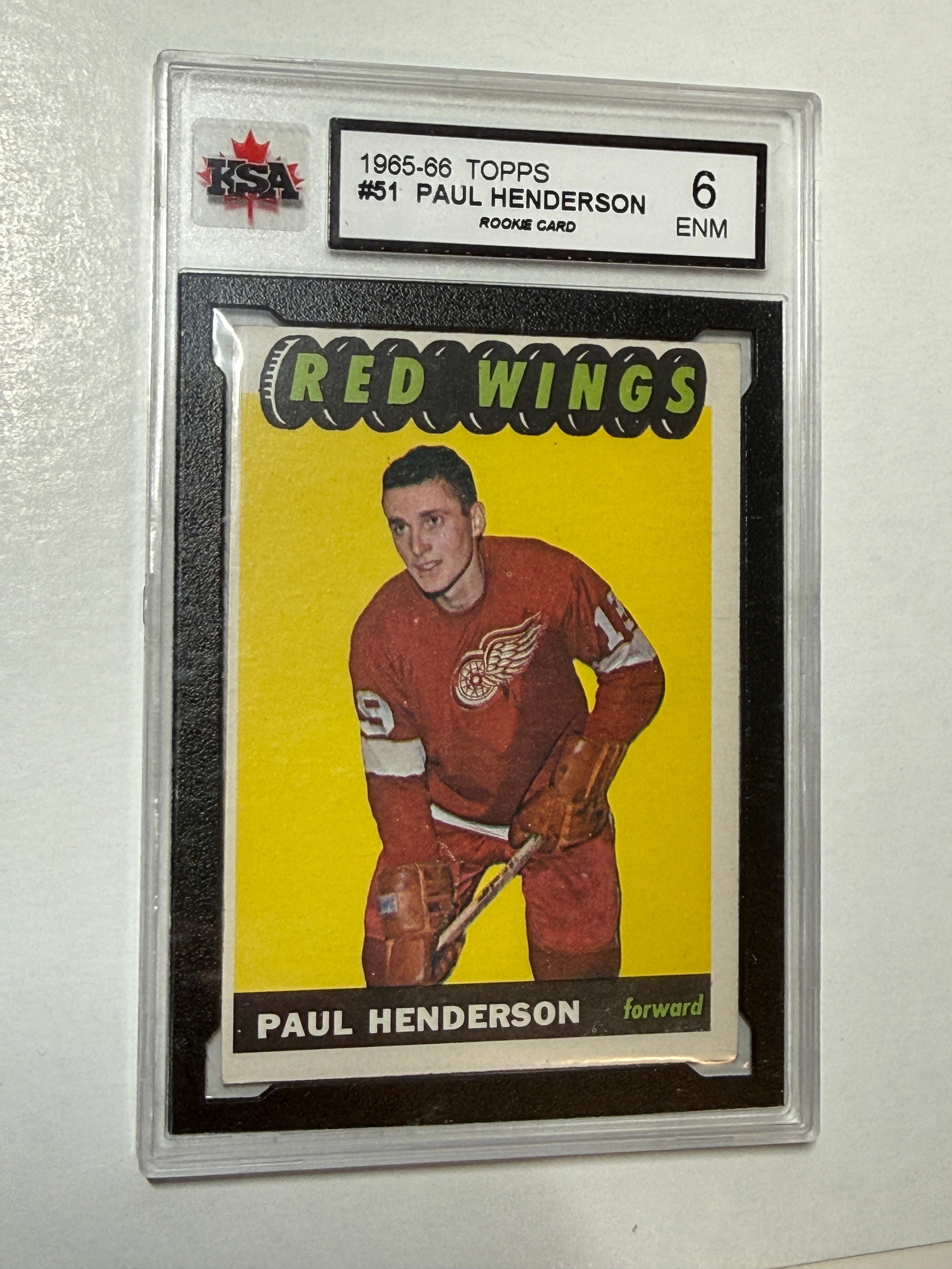 Paul Henderson Topps Rookie hockey card KSA 6  1965