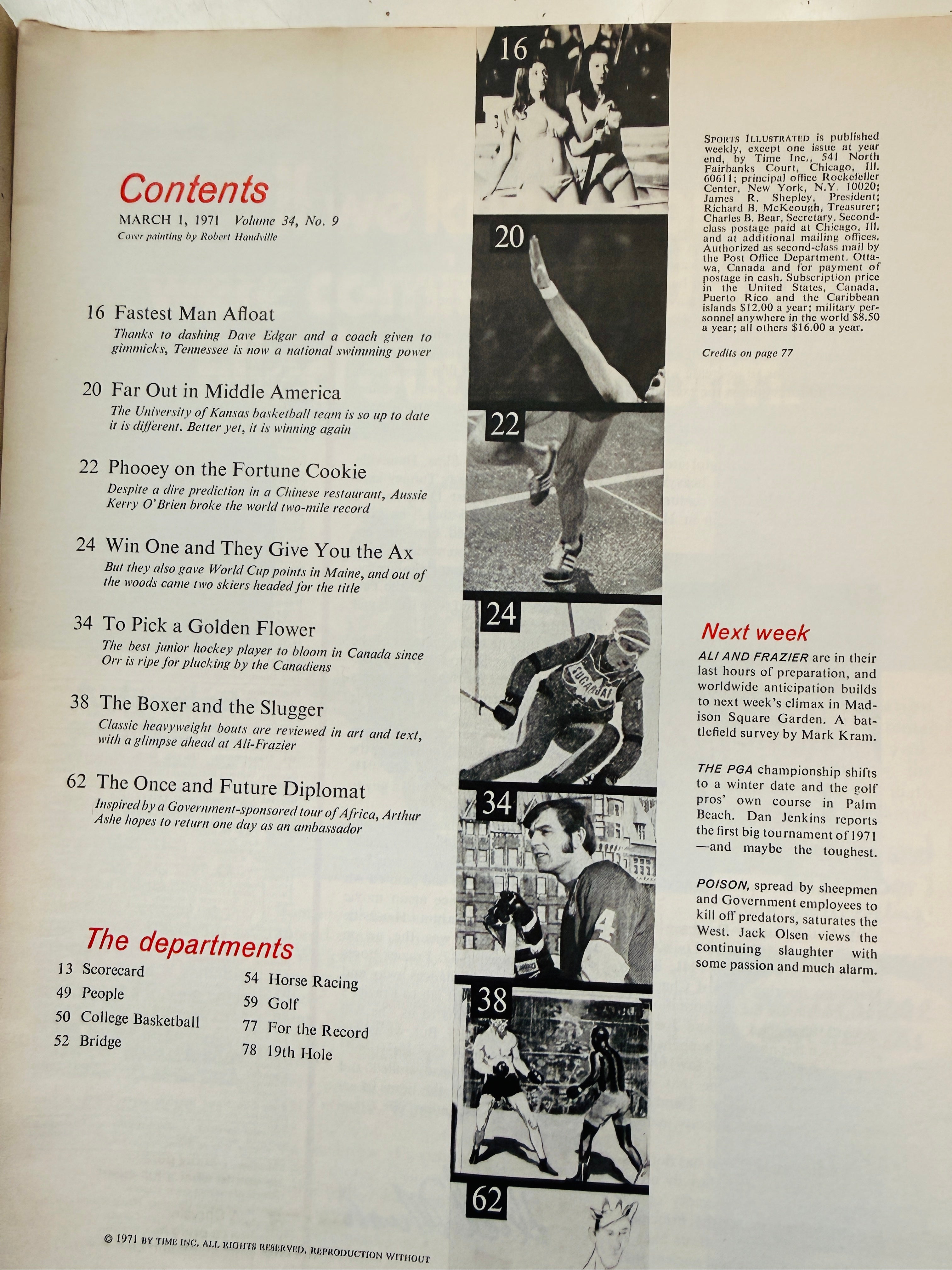 Sports illustrated vintage magazine Muhammad Ali issue 1971