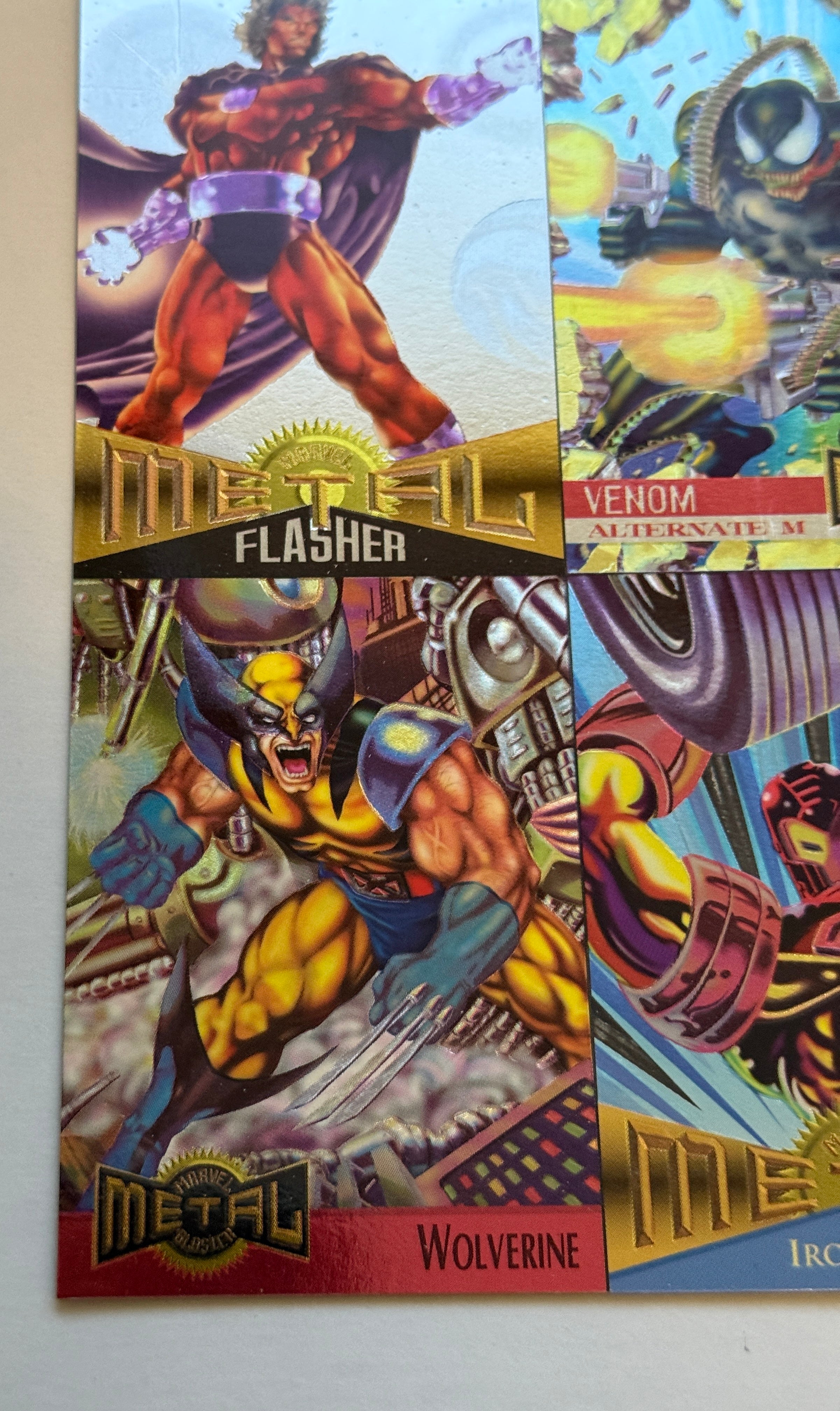 Marvel metal vintage Uncut Card Sheets 1995