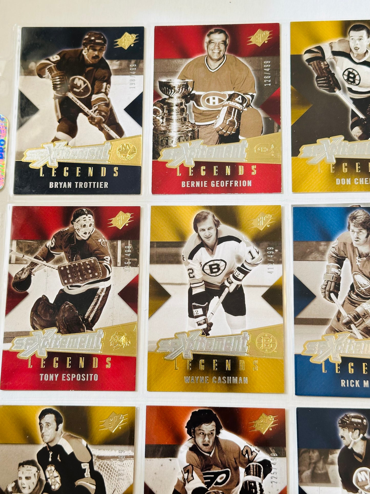 Upper deck excitement hockey 9 insert cards lot deal 2005-06