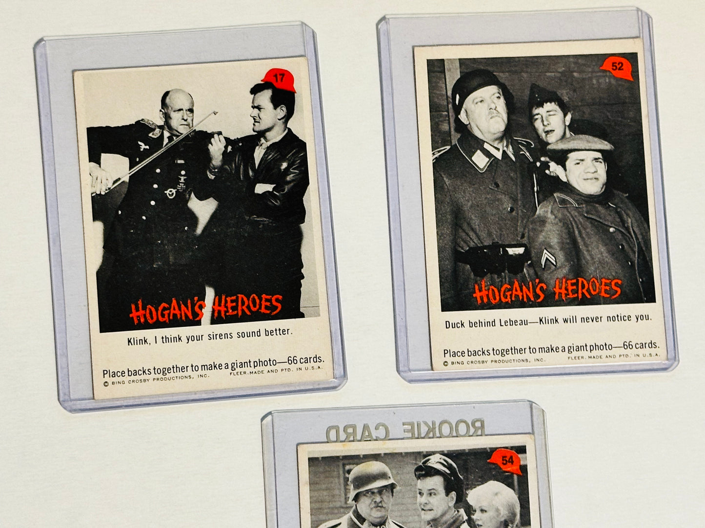 Hogan’s Heroes rare 3 cards lot deal 1965