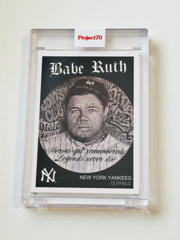 Babe Ruth Topps rare graffiti baseball card in sealed holder
