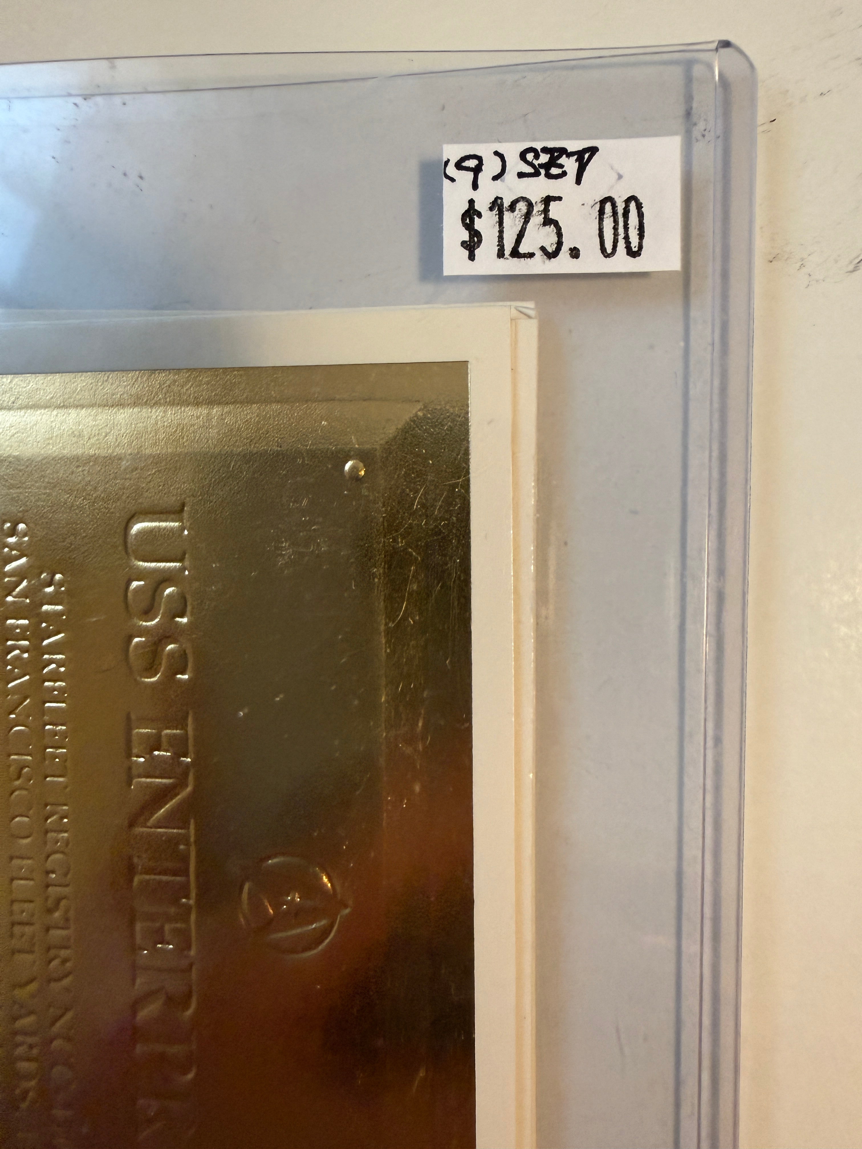 Star Trek ships rare Gold plaks insert cards set 1996