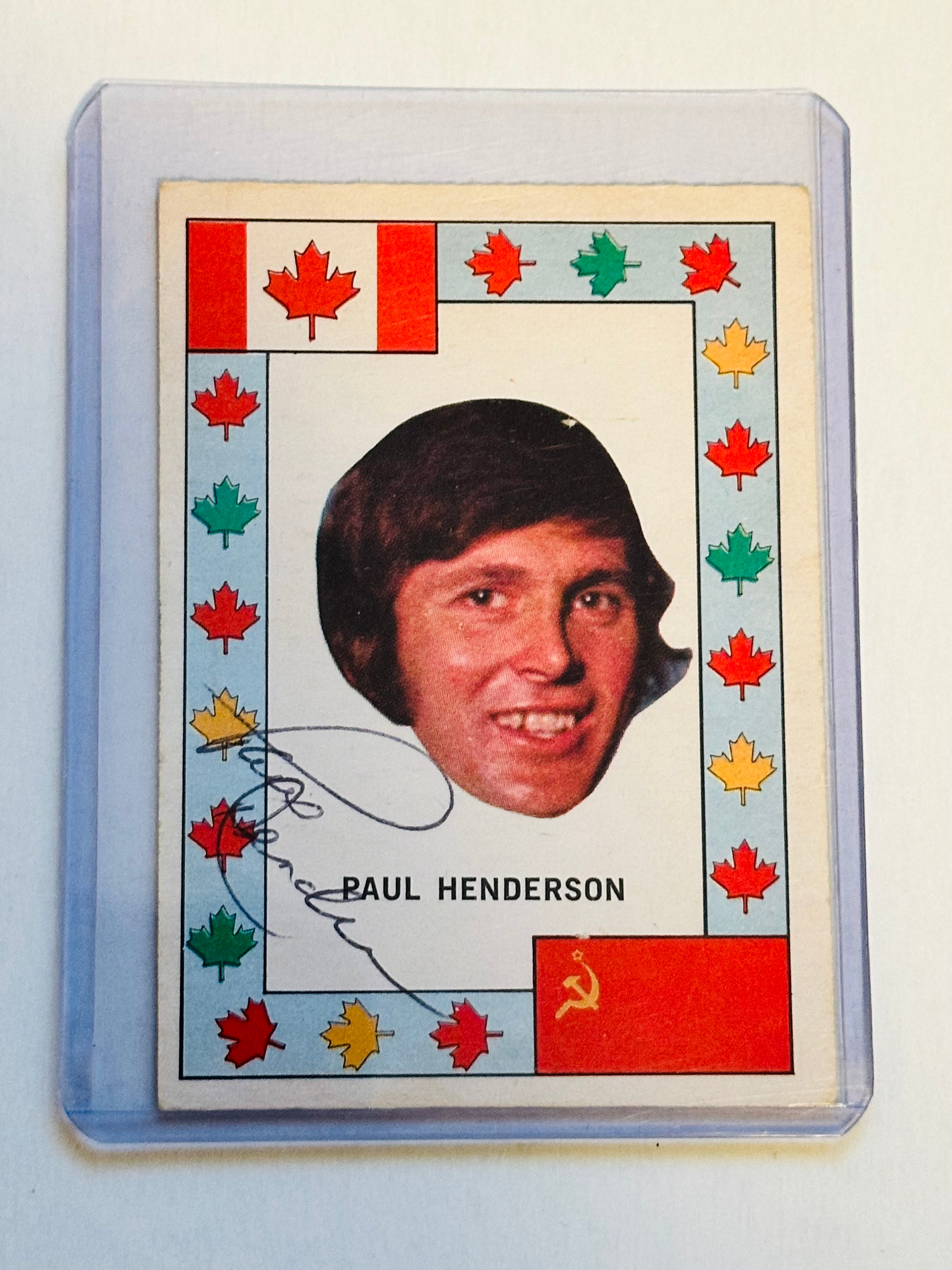 1972-73 Opc hockey Paul Henderson signed in person card with COA