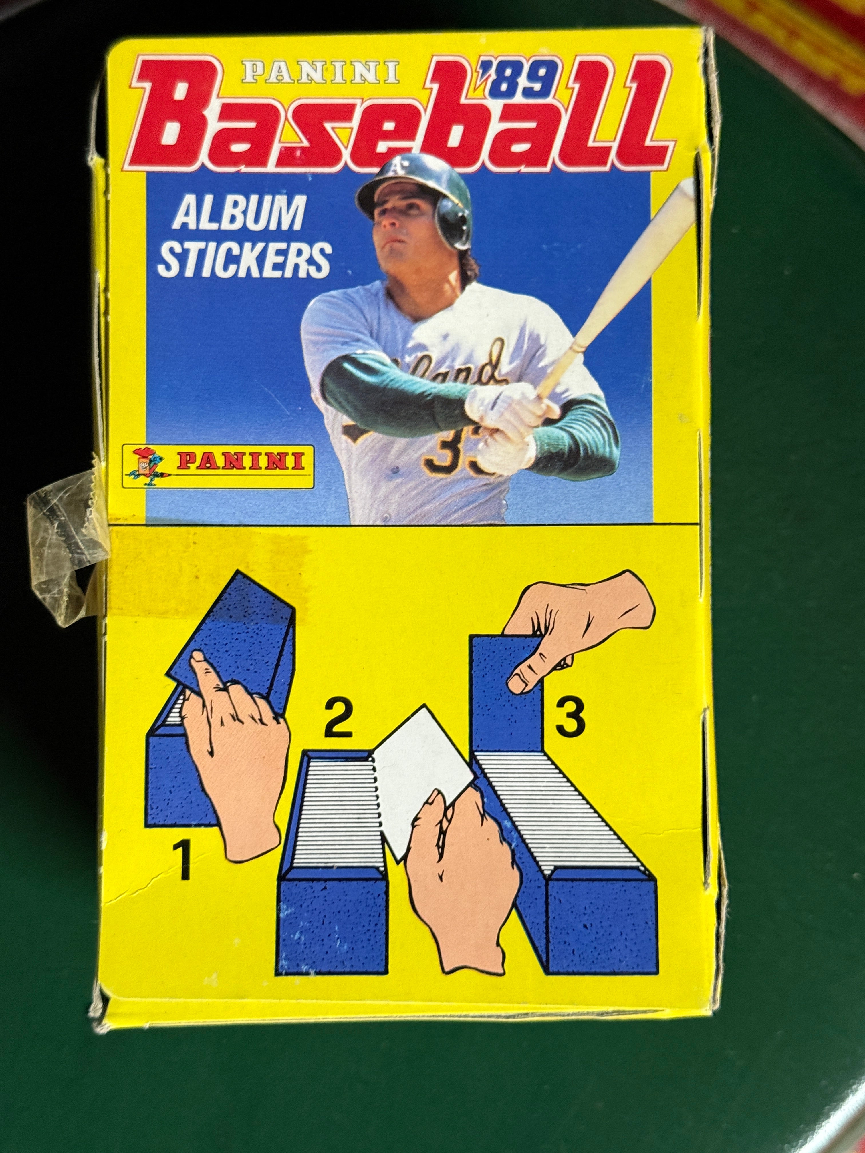 Baseball Panini rare full factory sealed 100 packs box from 1989