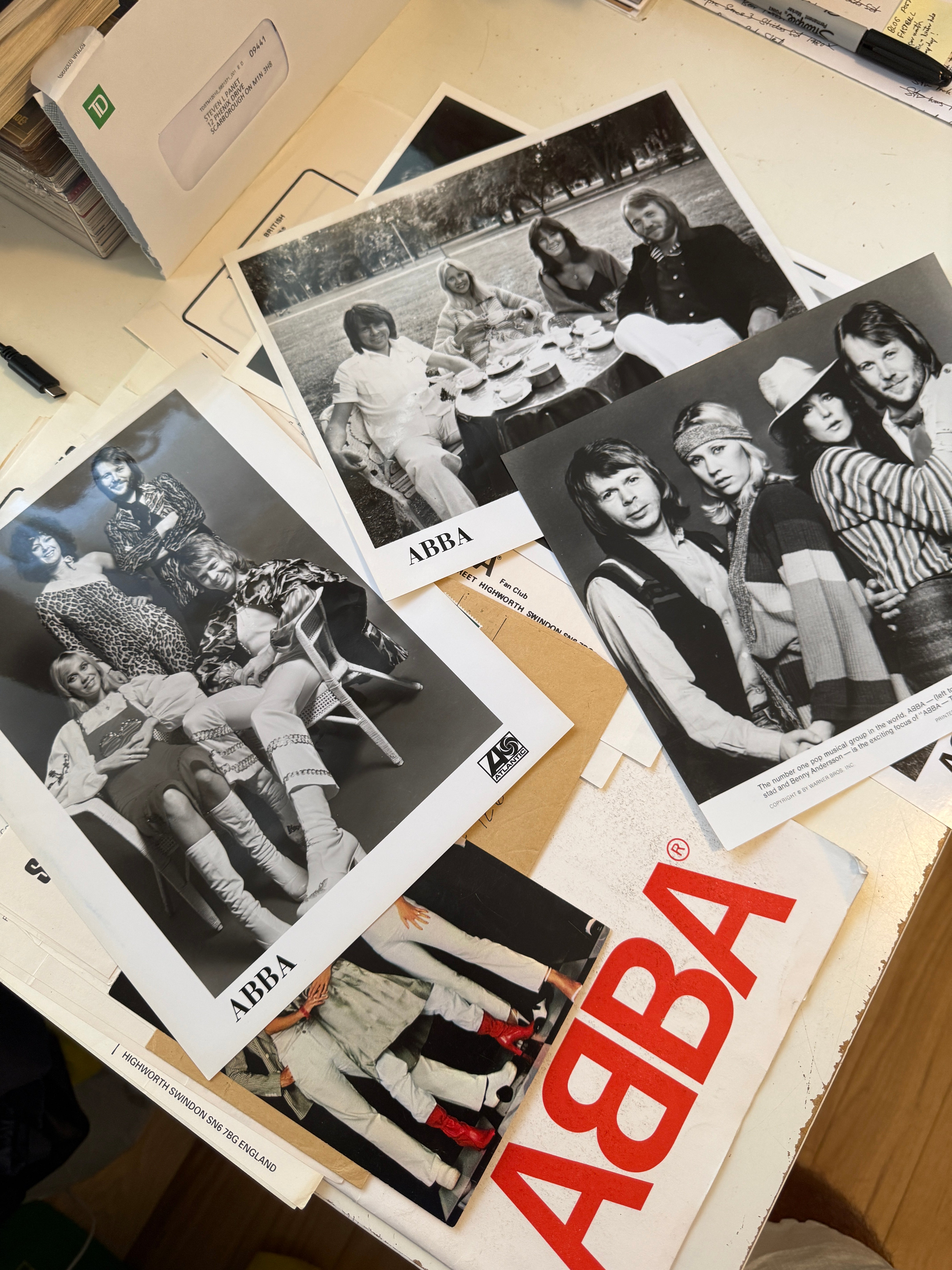 ABBA fanclub kit with photos 1970s