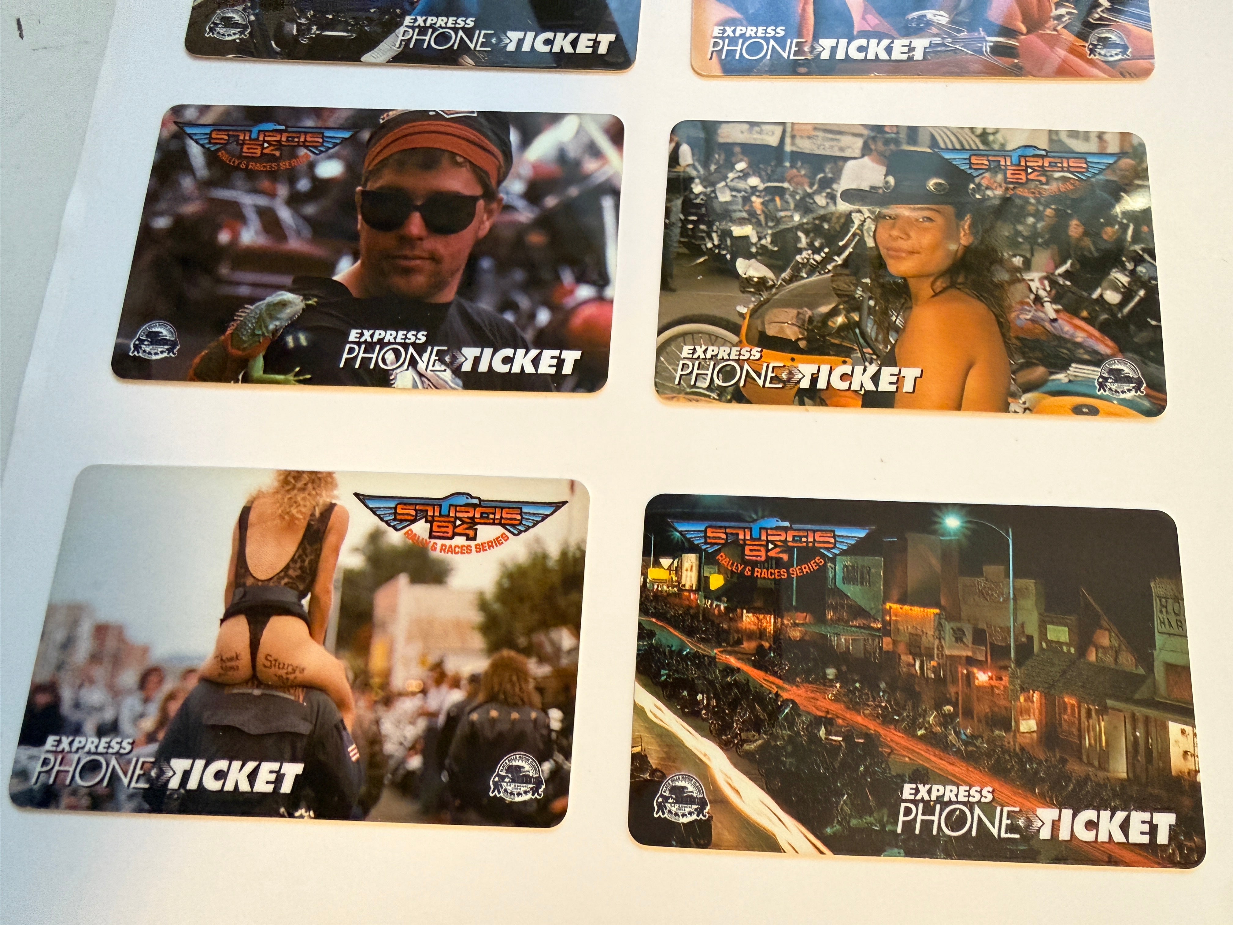 Sturgis motorcycle rally vintage phone card set 1994