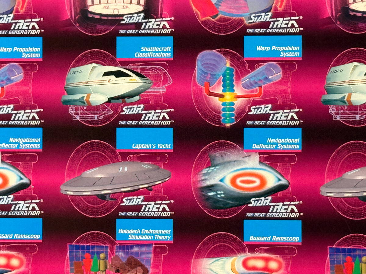 Star Trek Next Generation rare ships and weapons uncut cards sheet 1987