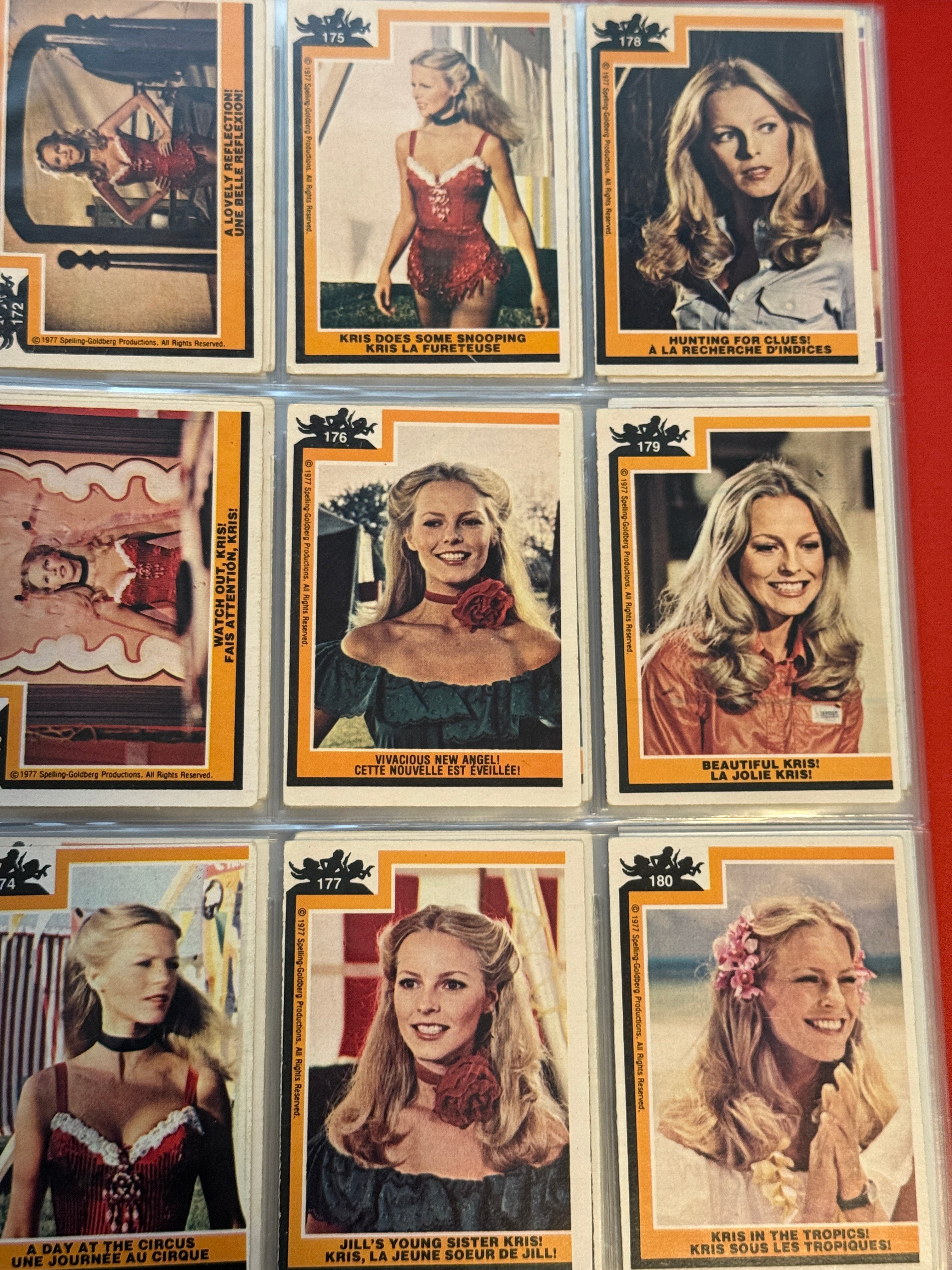 Charlie’s Angels TV show rare series 1 to 4 Opc Canadian with stickers complete set 1977