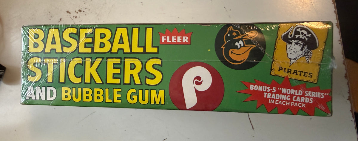 Baseball stickers, 36 sealed packs, Box 1980