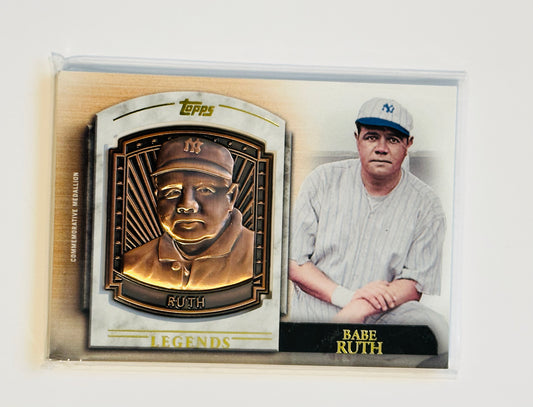 Babe Ruth Topps commerative plak insert baseball card 2017