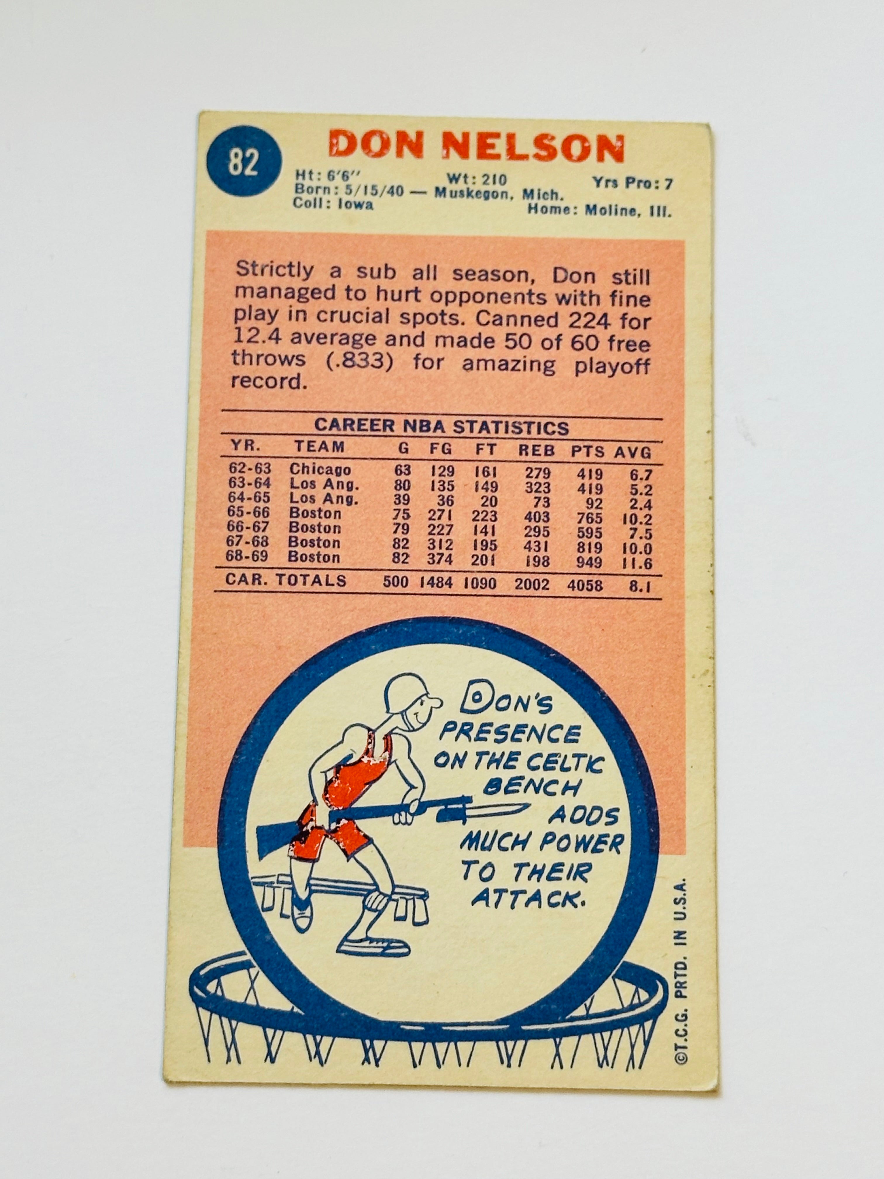 1969 Topps Don Nelson rookie basketball card