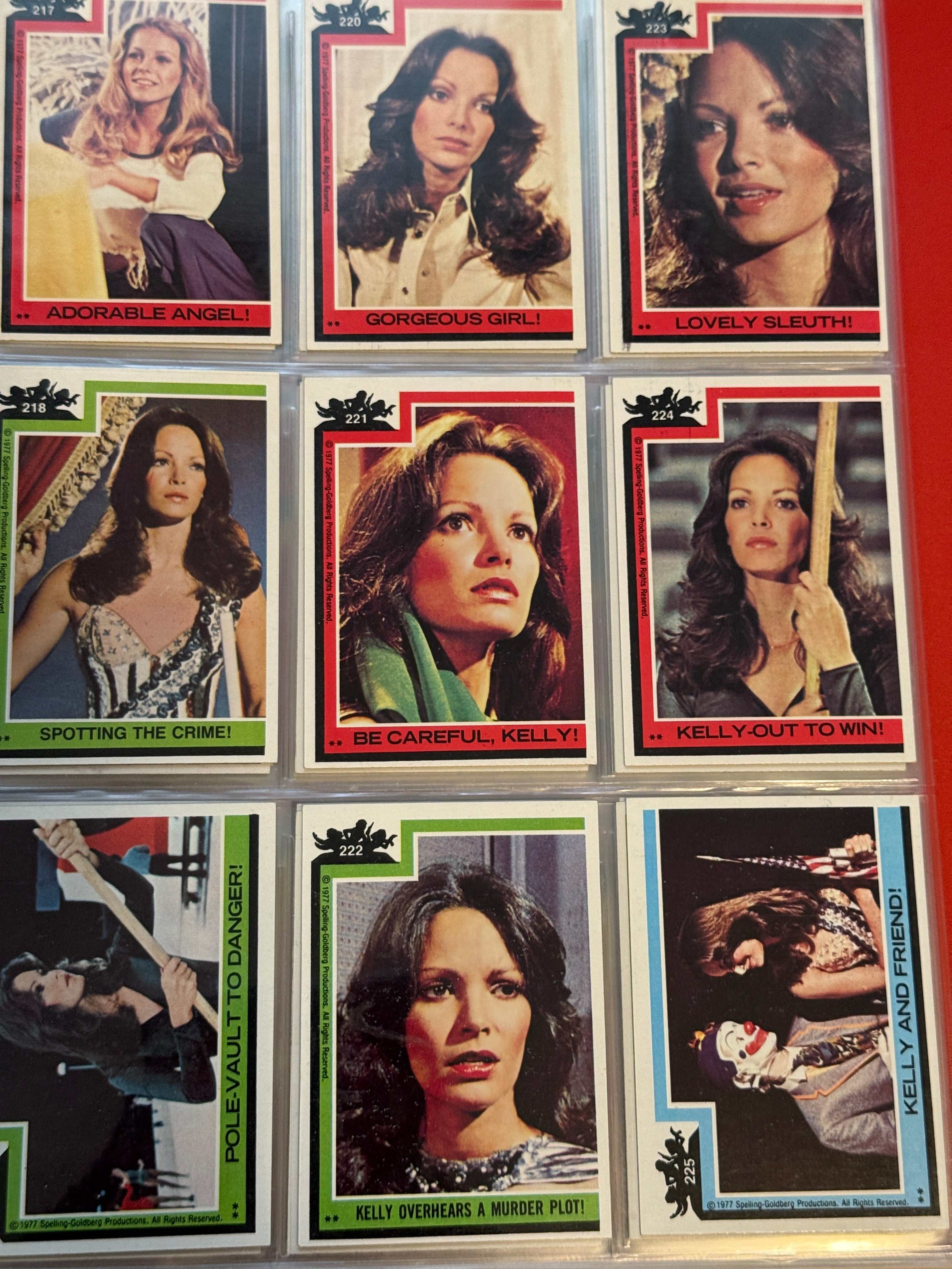 Charlie’s Angels TV show rare series 1 to 4 Opc Canadian with stickers complete set 1977