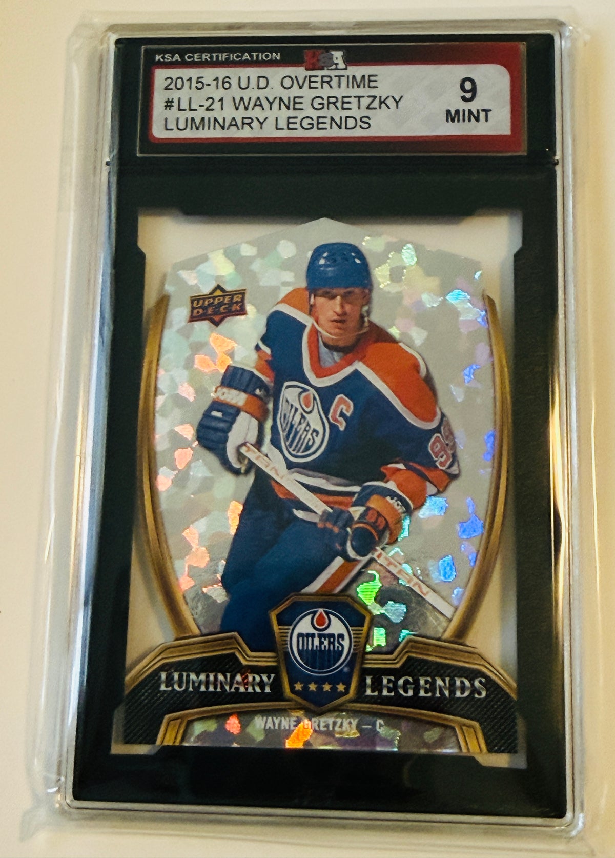 Wayne Gretzky, Upper Deck, luminary legends foil graded insert card