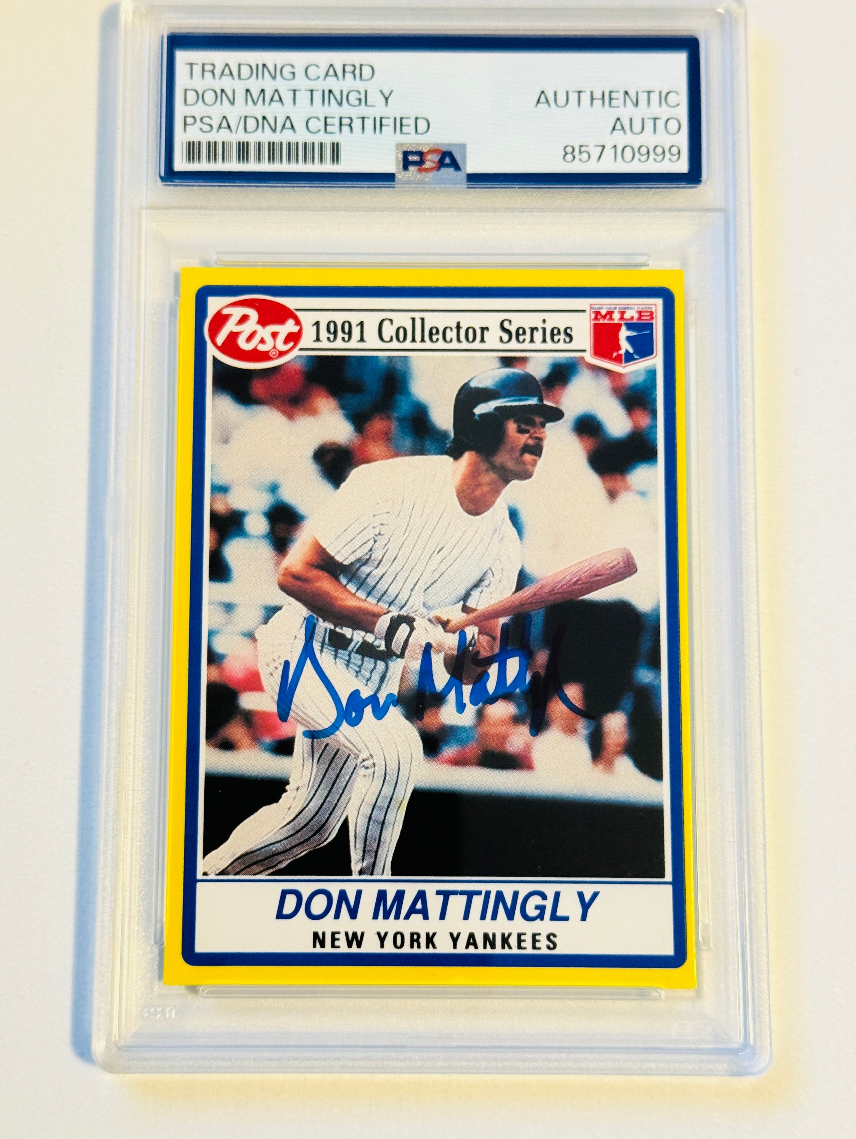Don Mattingly autographed baseball card sign in person certified by PSA /DNA