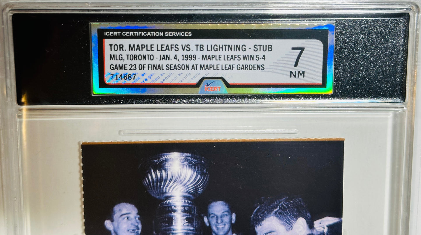 Toronto Maple Leafs hockey game vintage graded ticket 1999