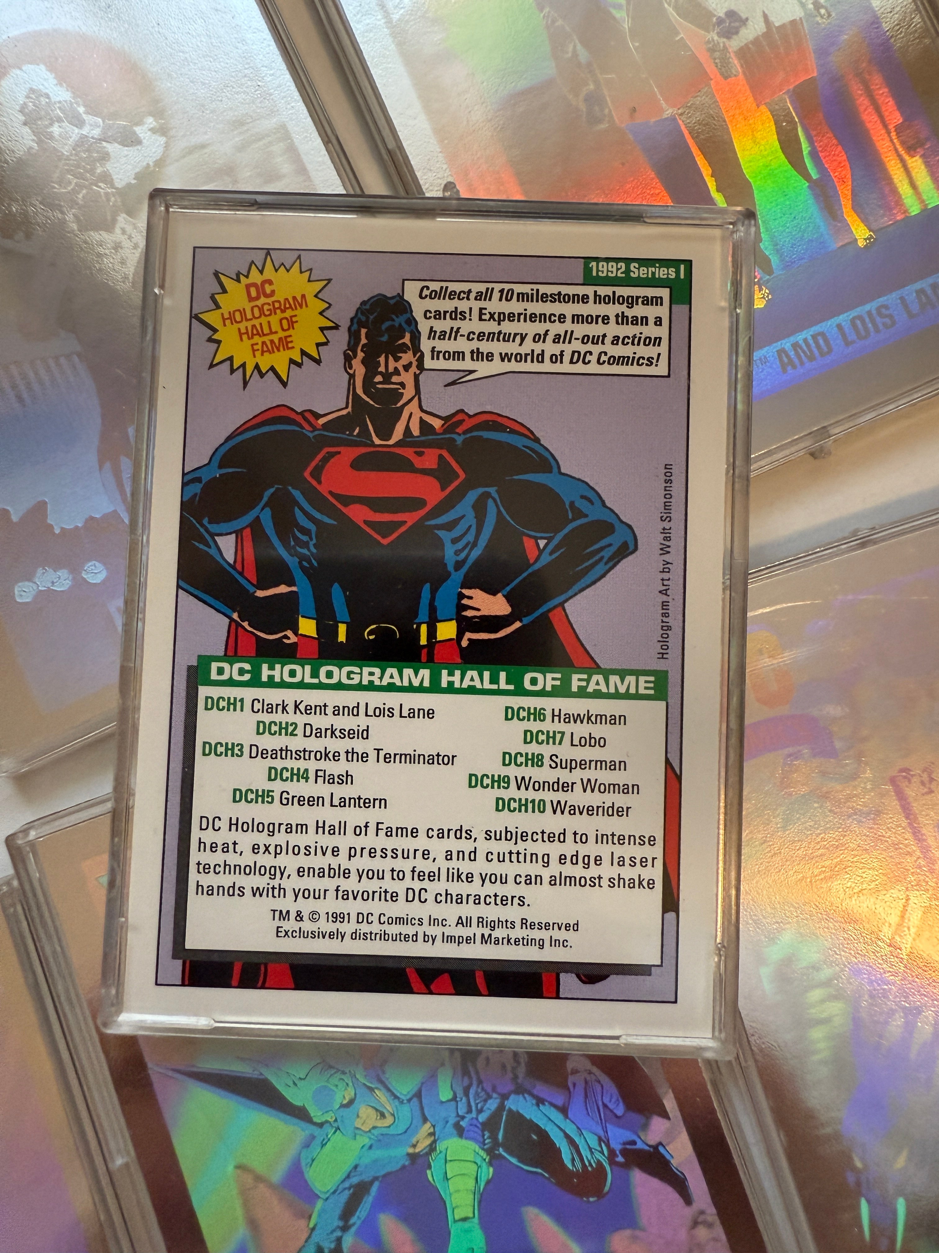 DC Comics Hall of Fame Hologram-insert cards set 1991