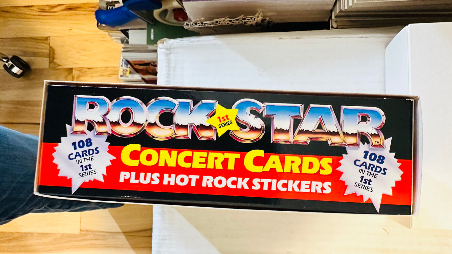 Rockstars Concert cards rare 24 sealed packs  box 1985