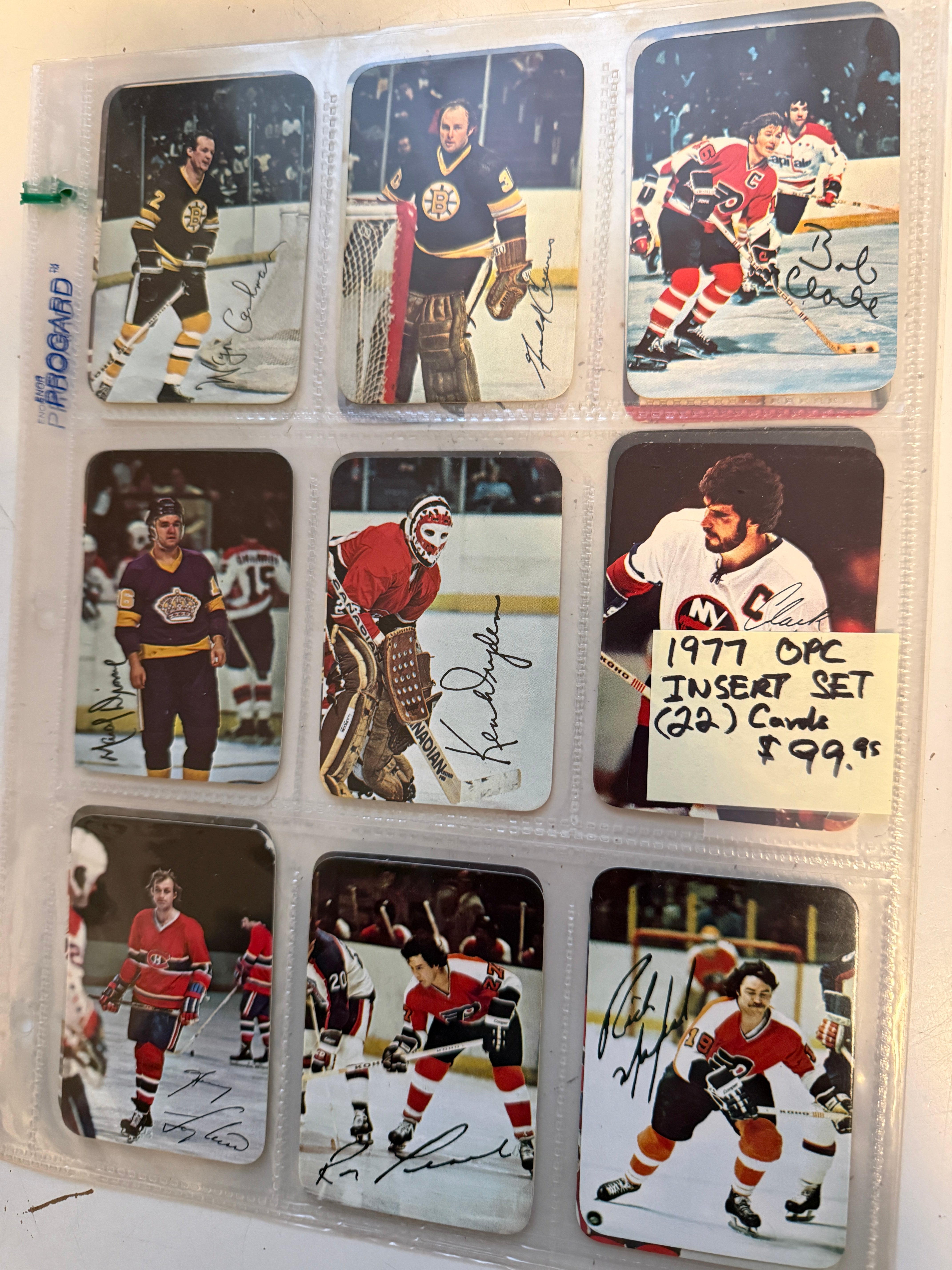 1977-78 opc hockey insert cards set
