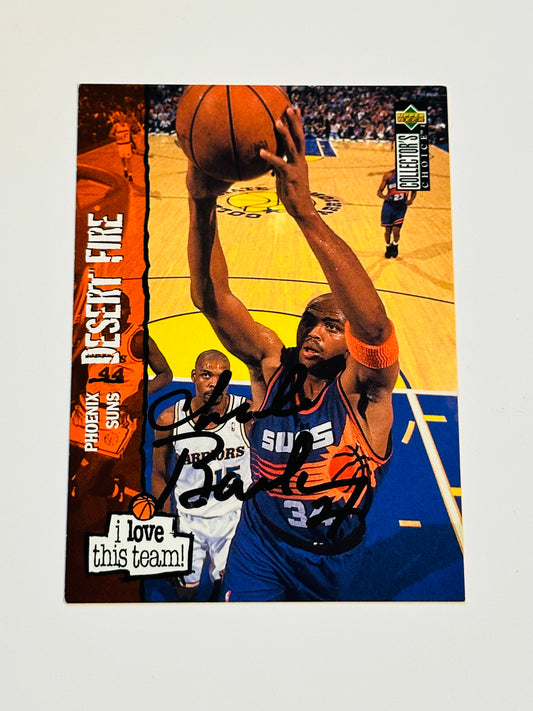 Charles Barkley, rare autographed basketball card with COA oh wow