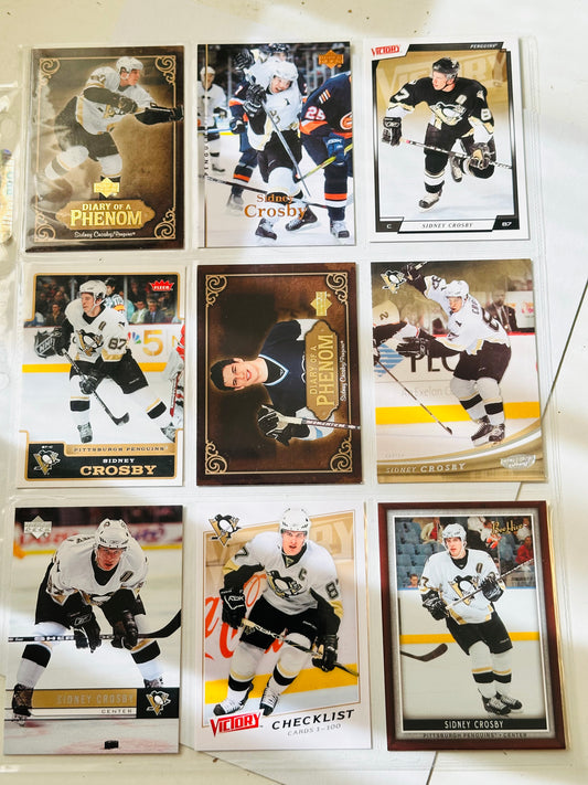 Sidney Crosby 9 hockey cards lot deal