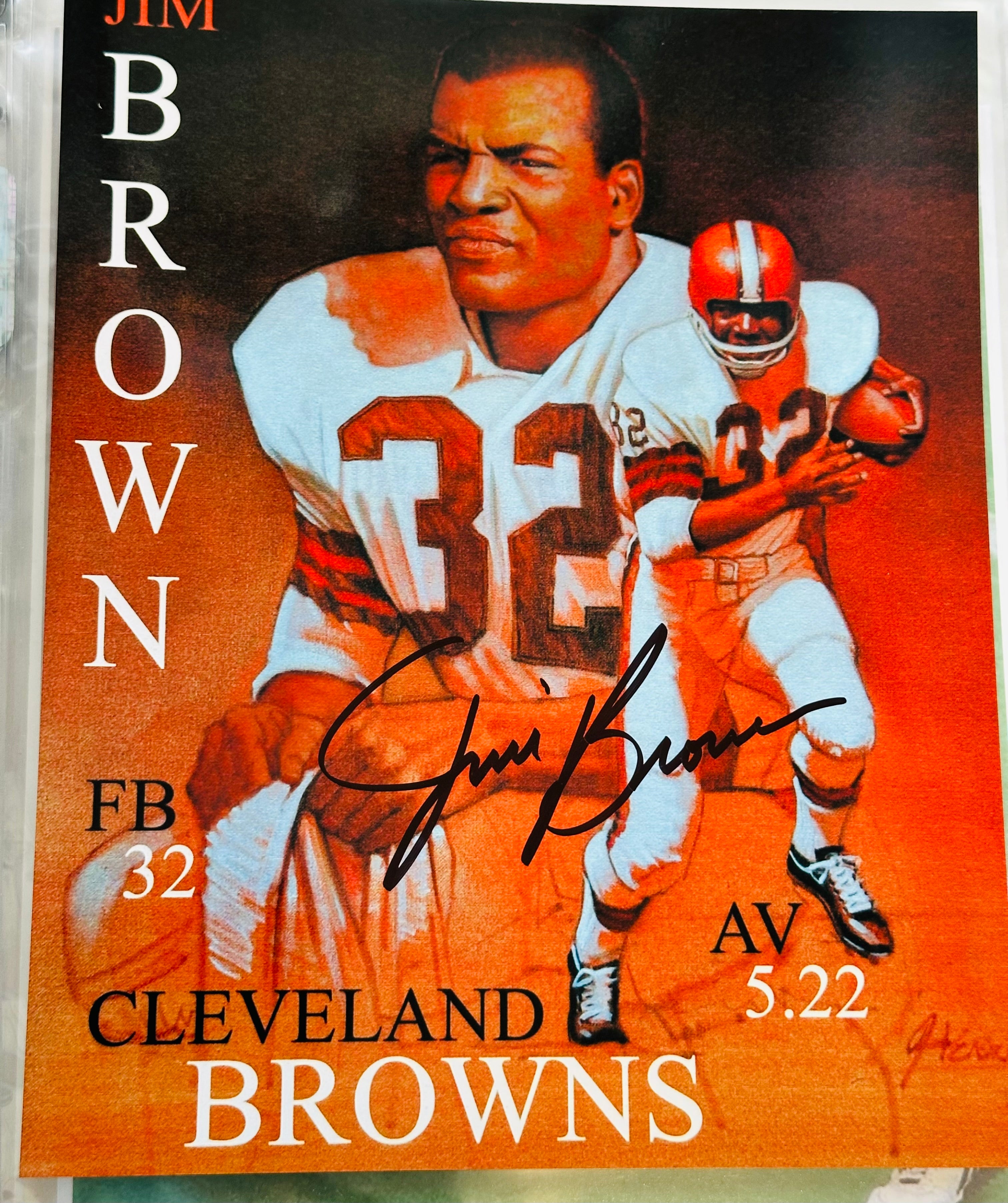 Jim Brown NFL legend rare 8x10 signed photo with COA