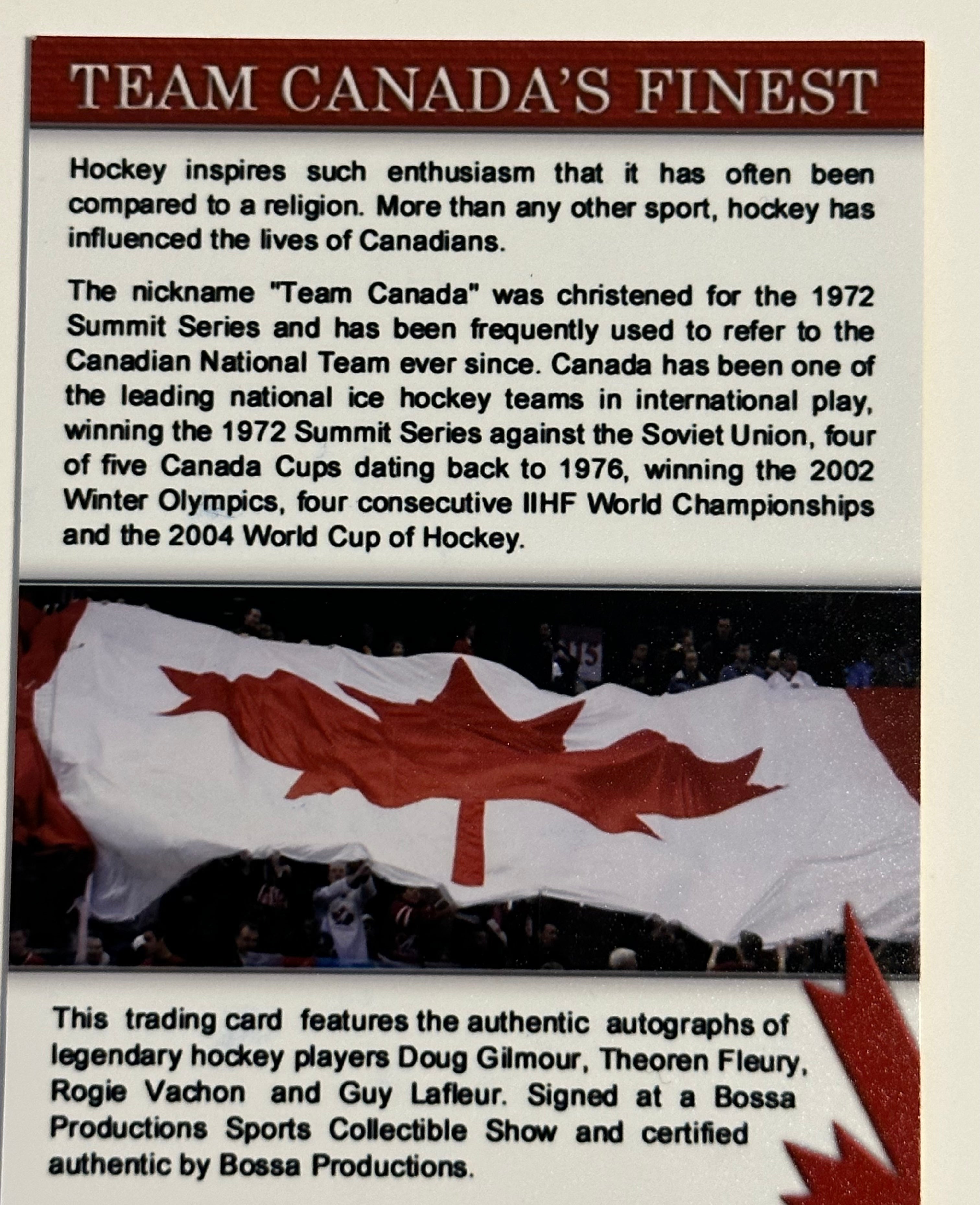 Team Canada hockey rare 24/25 quad autograph card!