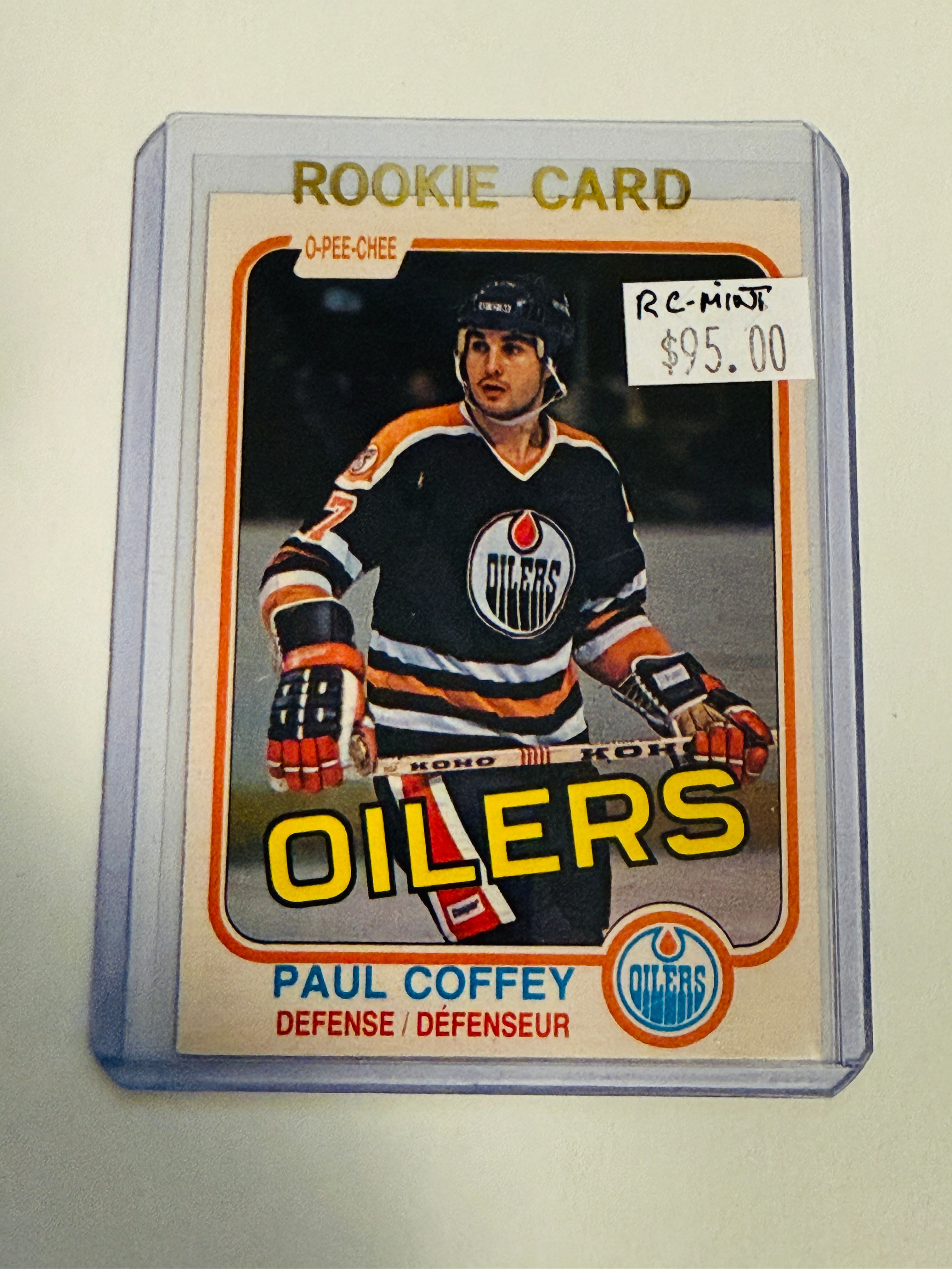 Paul Coffey opc rookie high grade condition card 1980/81