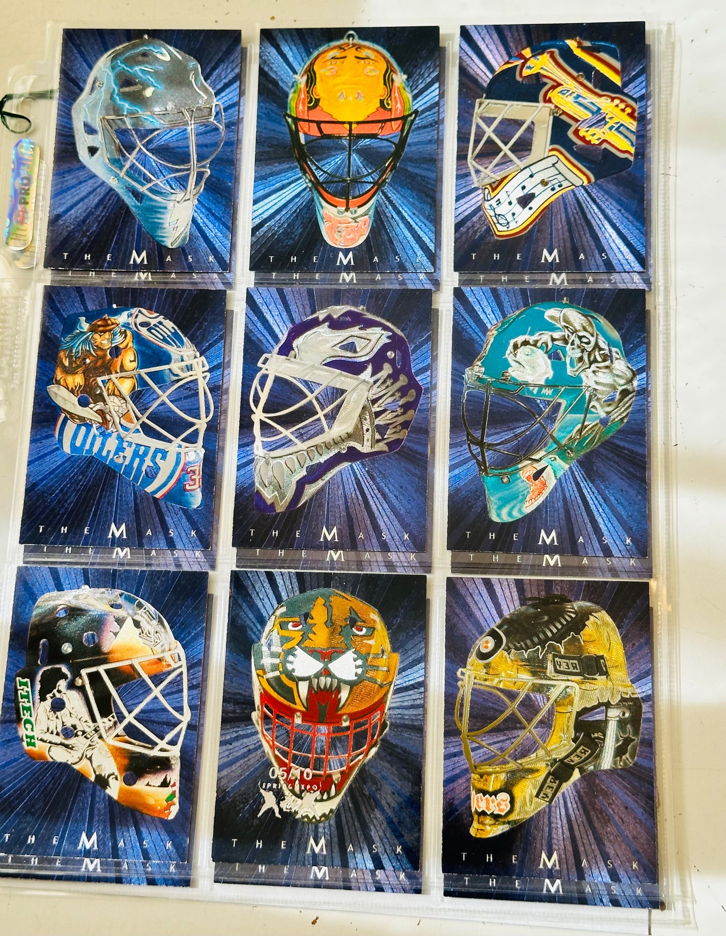 Hockey Goalie foil masks insert hockey cards lot deal 2002