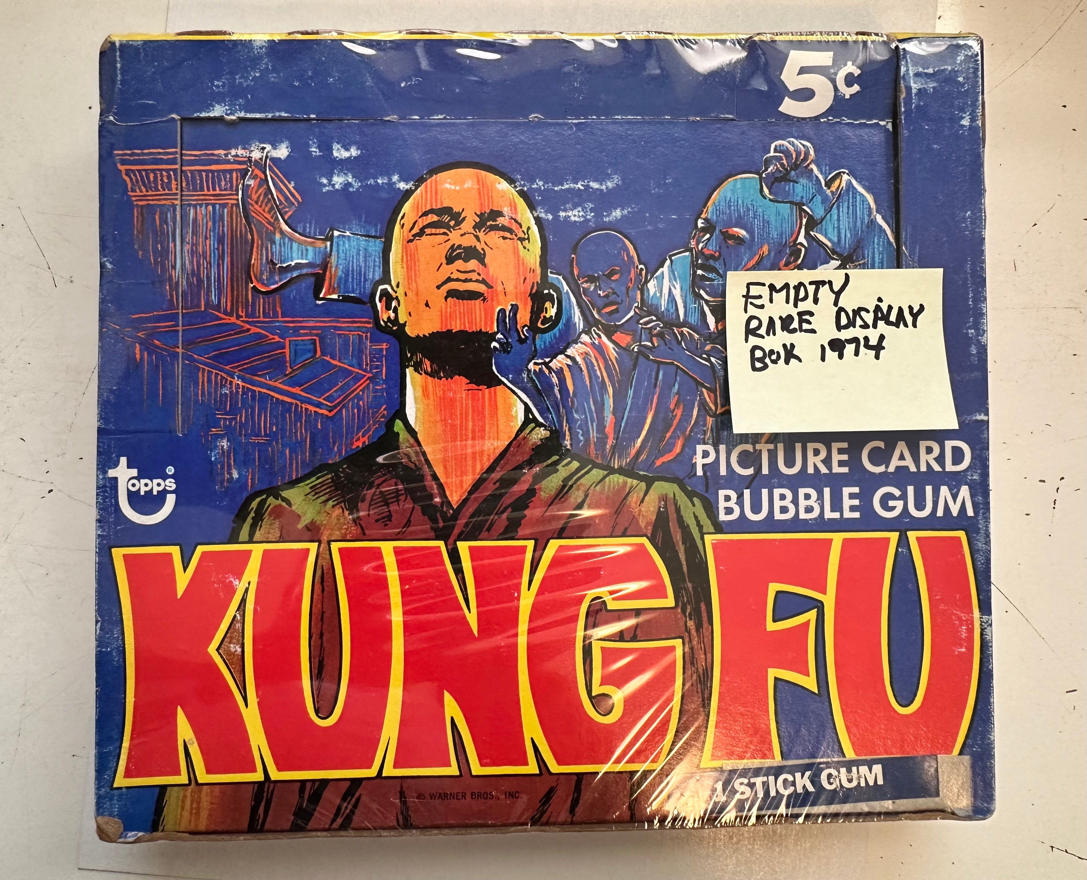 Kung Fu TV series rare Empty cards display box 1973