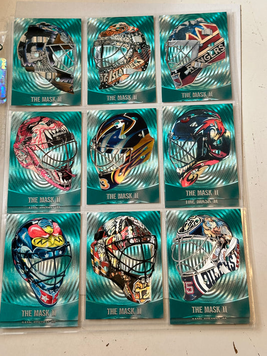 2003 Hockey foil 14 Goalie mask insert cards lot deal