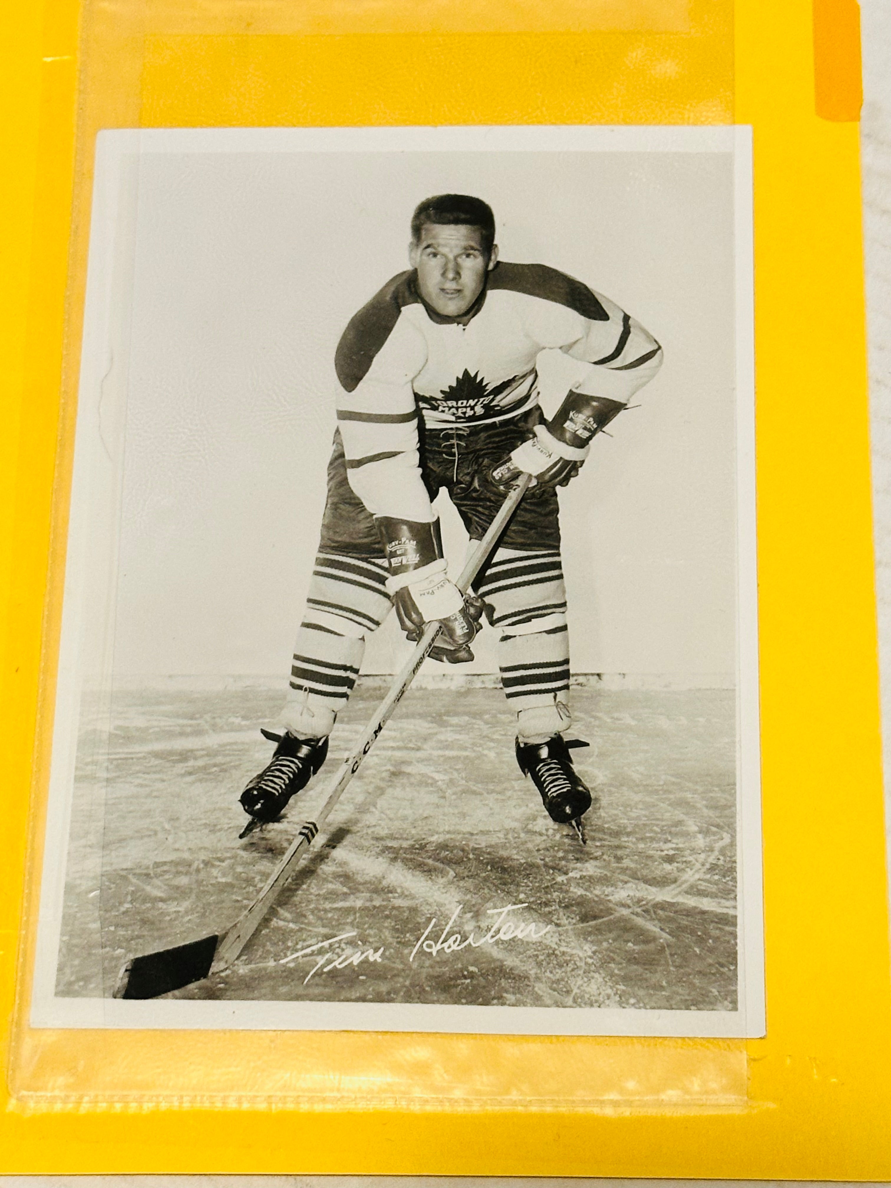 Tim Horton vintage leafs hockey photo 1966