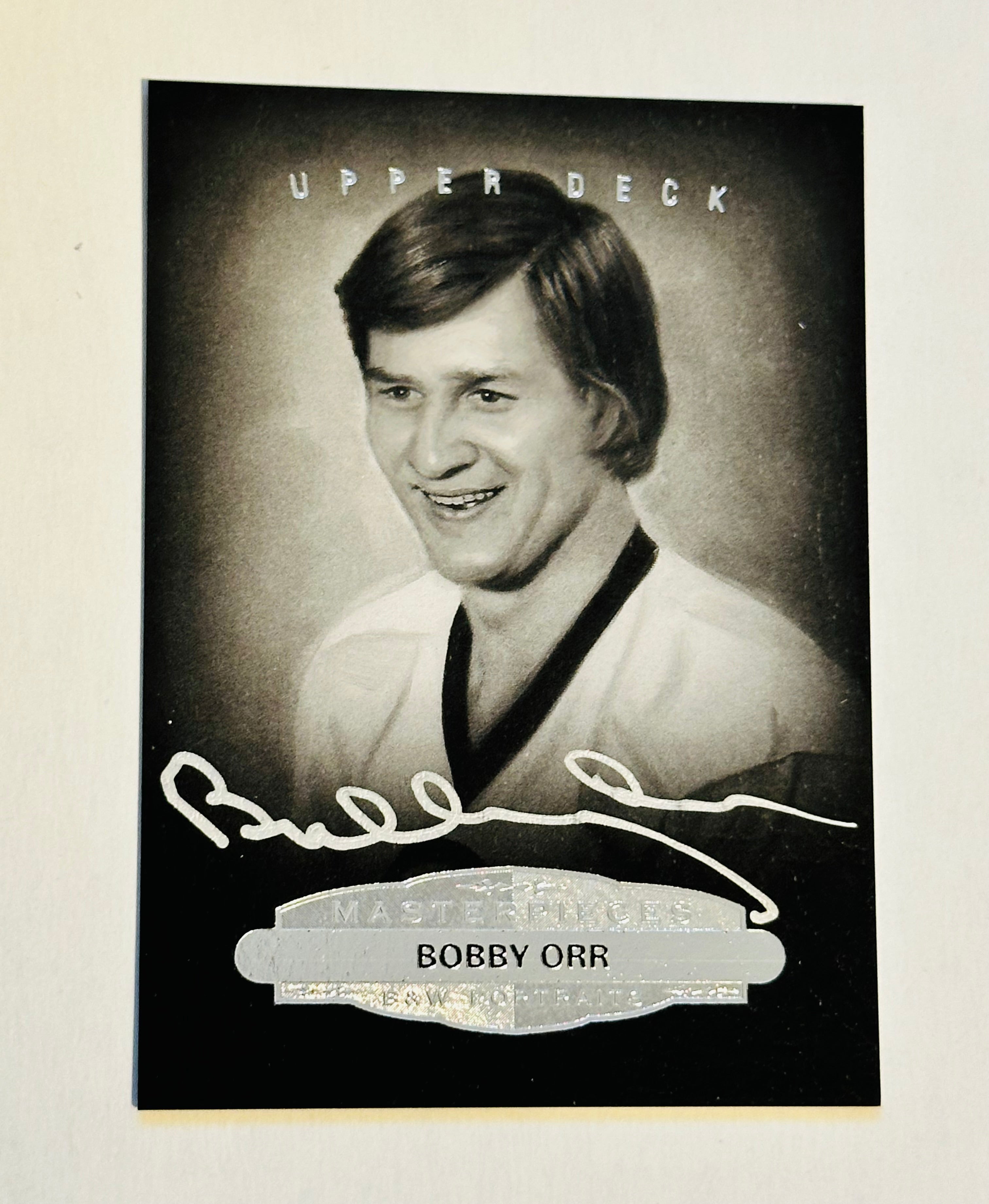 Bobby Orr Upper Deck portraits autographed insert hockey card certified by Upperdeck 2015