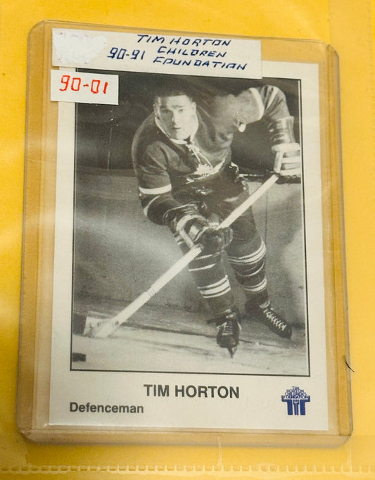 Tim Hortons Children’s foundation hockey card 1991