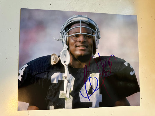 Bo Jackson rare autograph 8x10 football photo signed and sold with COA