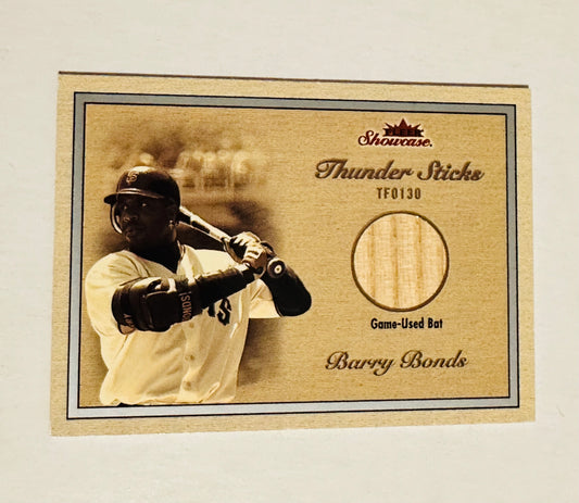 Barry Bonds, rare baseball bat numbered insert card