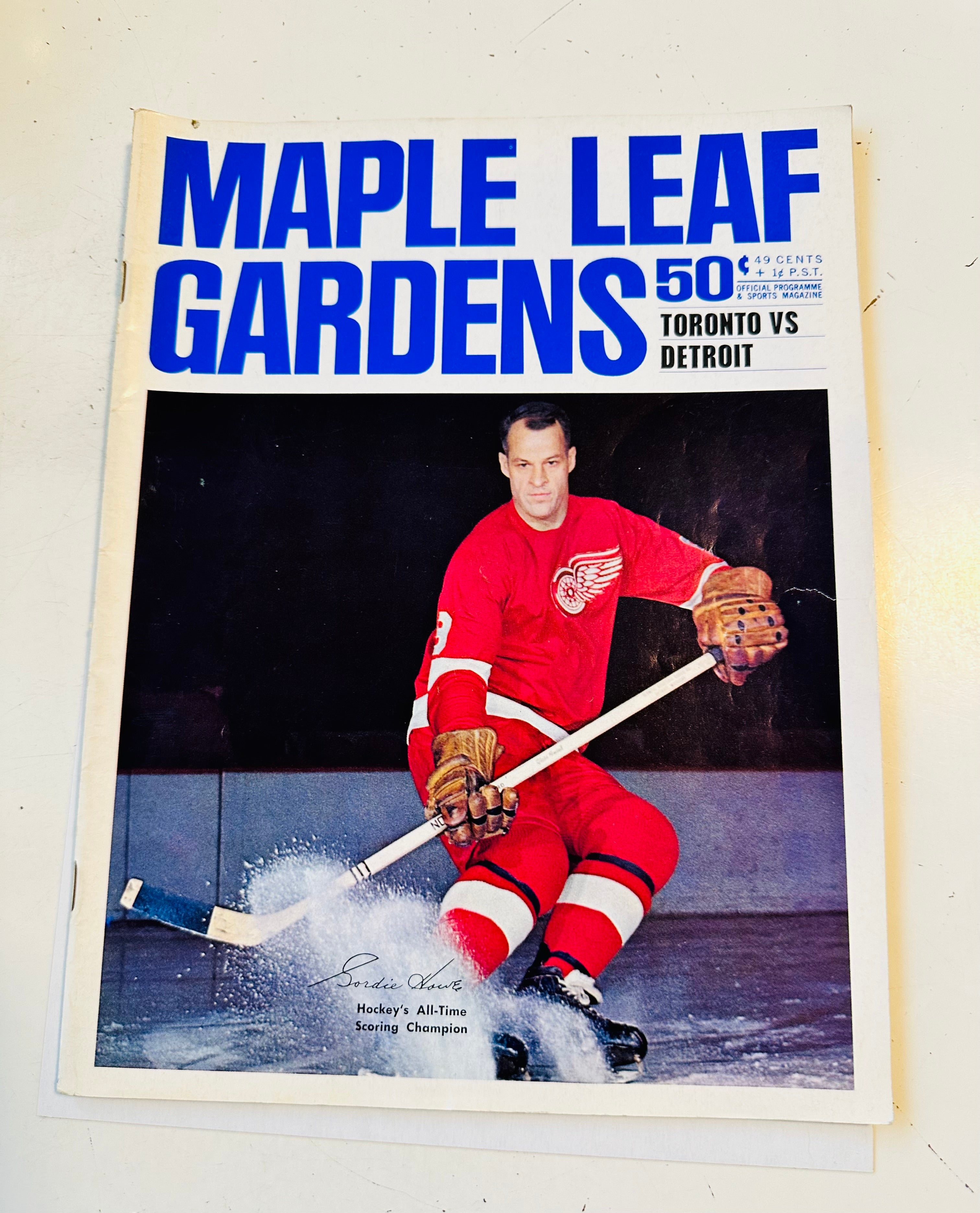 Toronto Maple Leaf Gardens hockey game program March 26, 1966