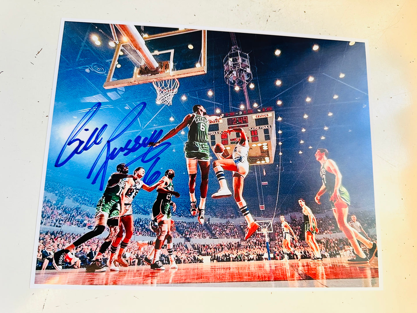 NBA legend Bill Russell rare autograph 8x10 photo with COA