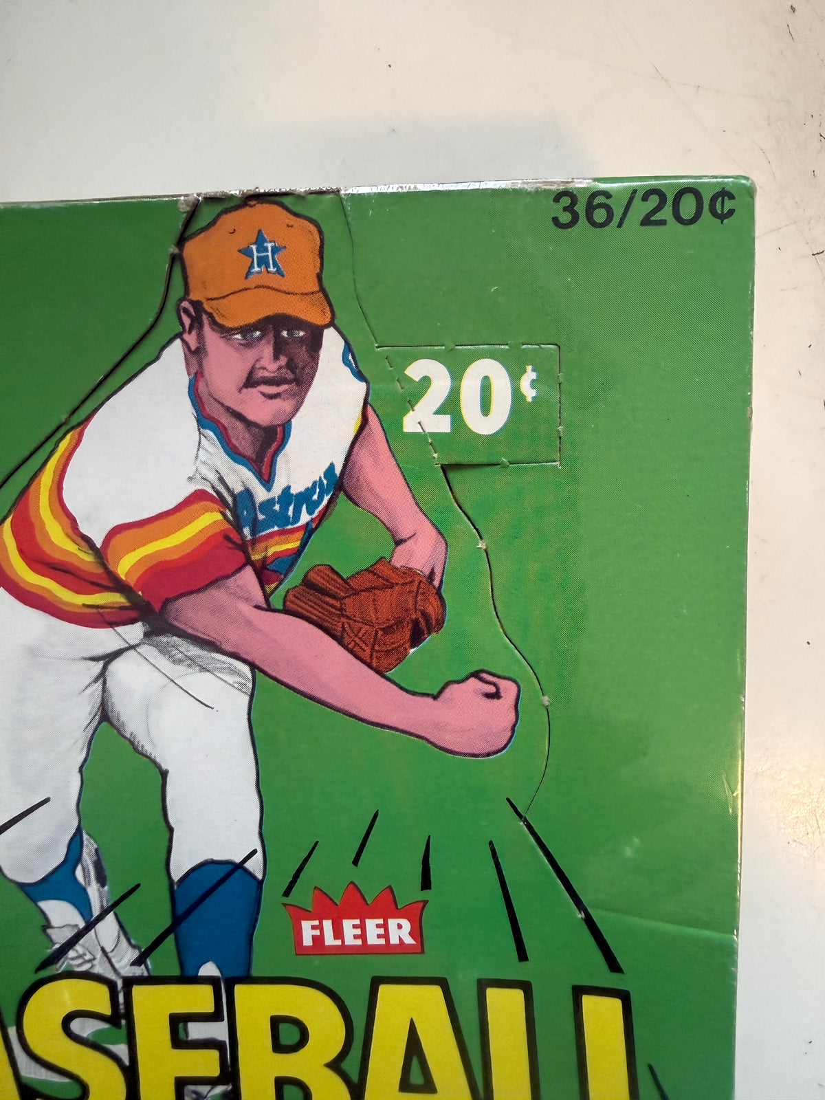 Baseball stickers, 36 sealed packs, Box 1980