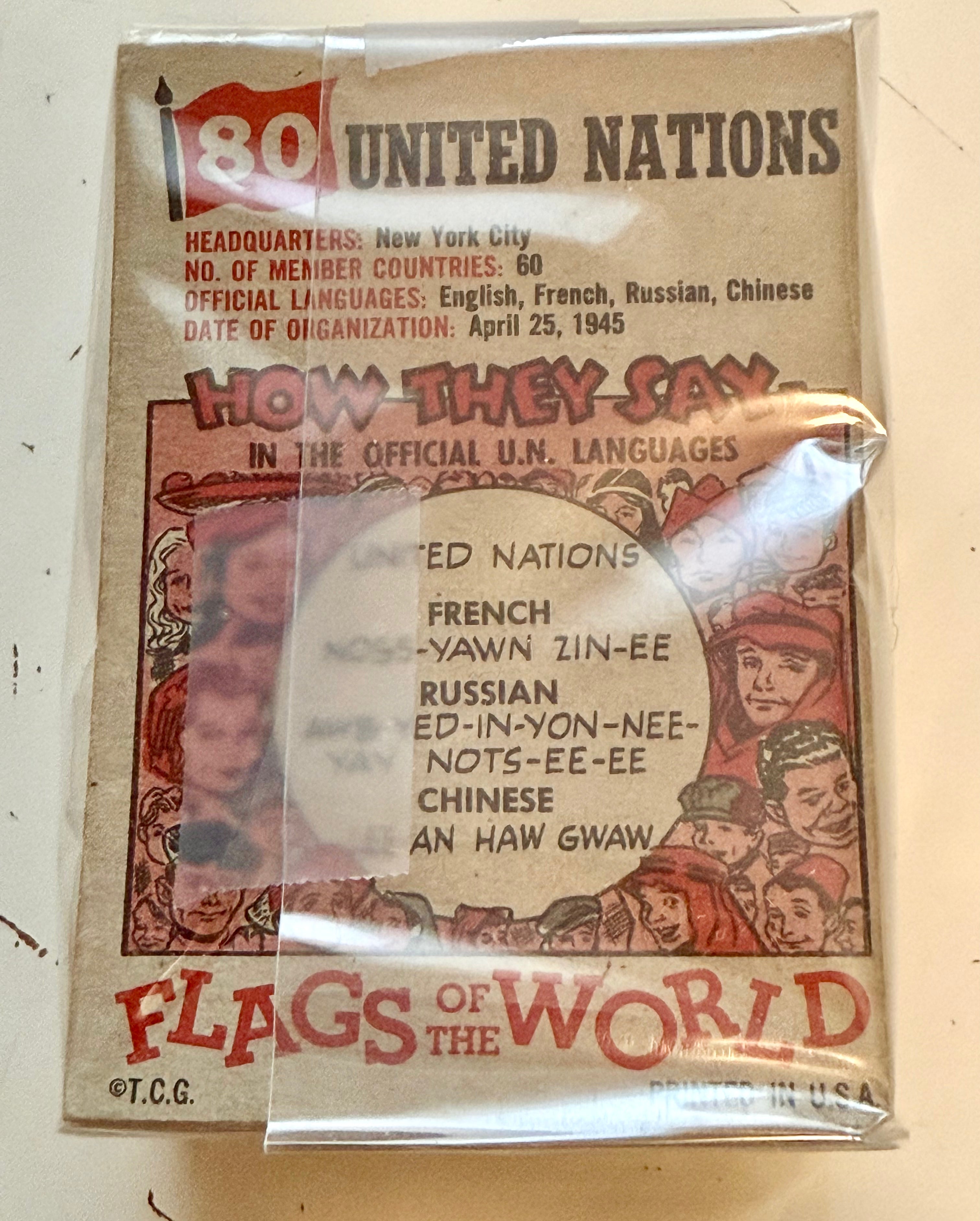 Flags of the world, rare ex condition complete cards set 1956